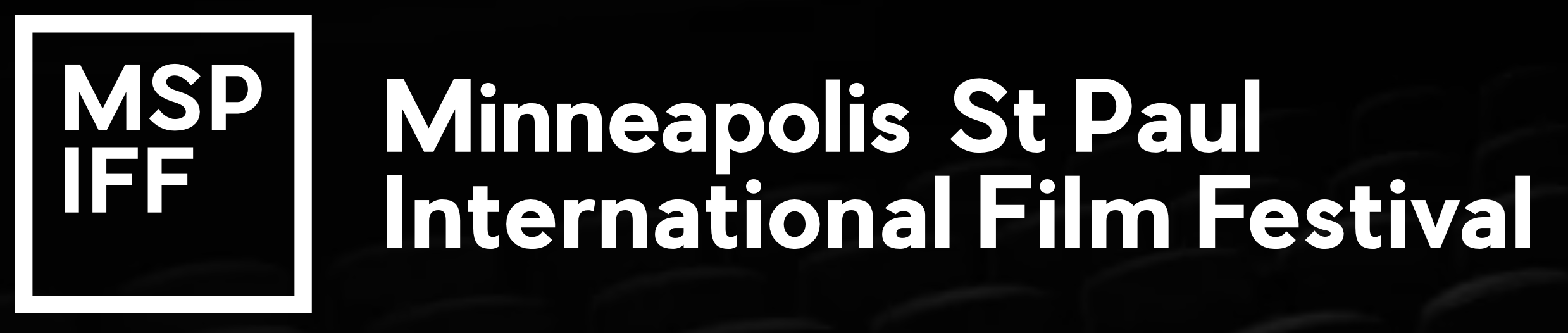 Logo of Minneapolis St. Paul International Film Festival with black background and white text.
