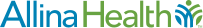 Allina Health logo with blue, green, and black text.