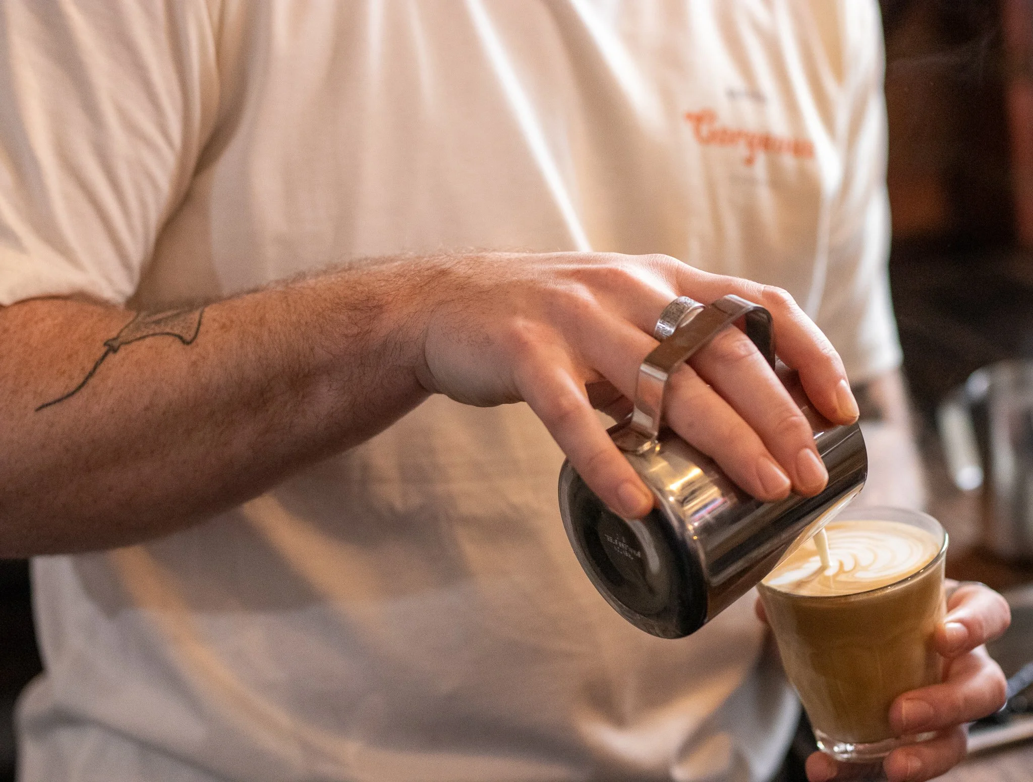 Mr Lawrence barista and beverage manager Wagga