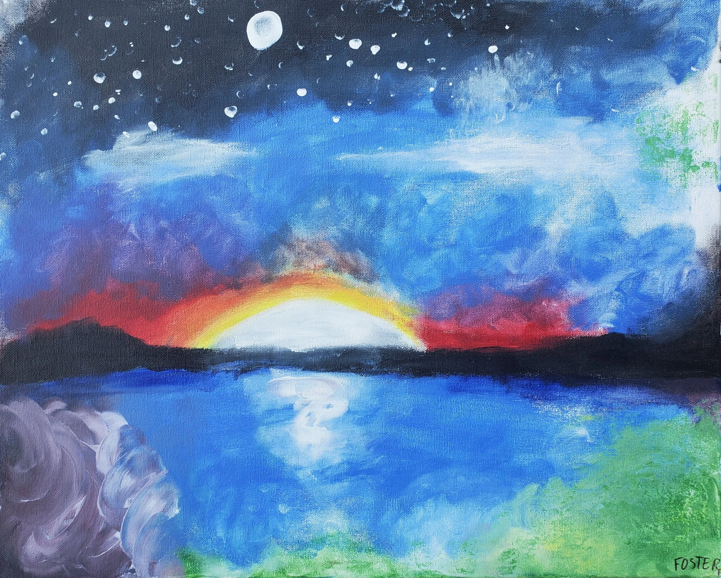 Fingerpainted Sunset
