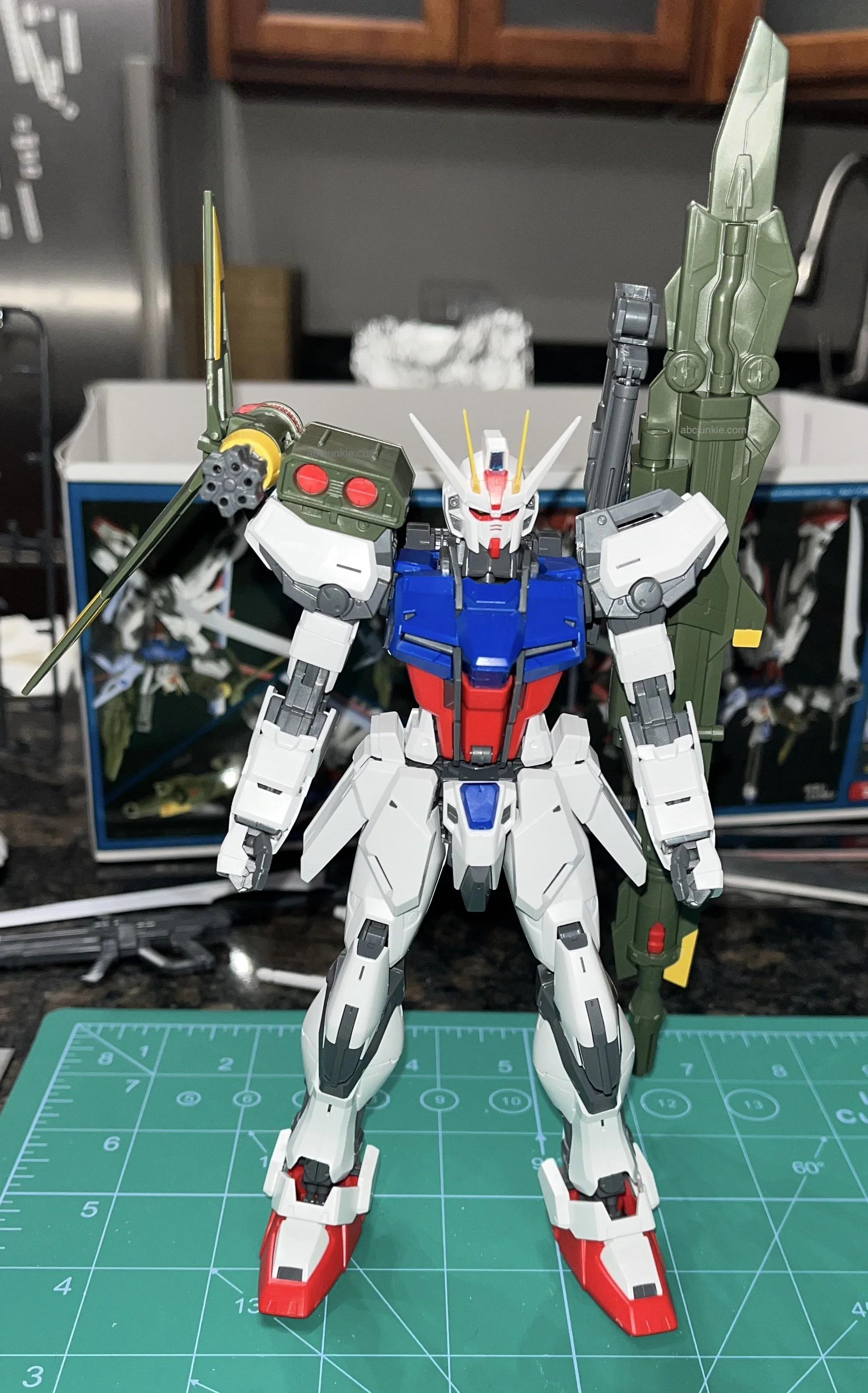 Strike Gundam with Launcher Striker Pack equipped