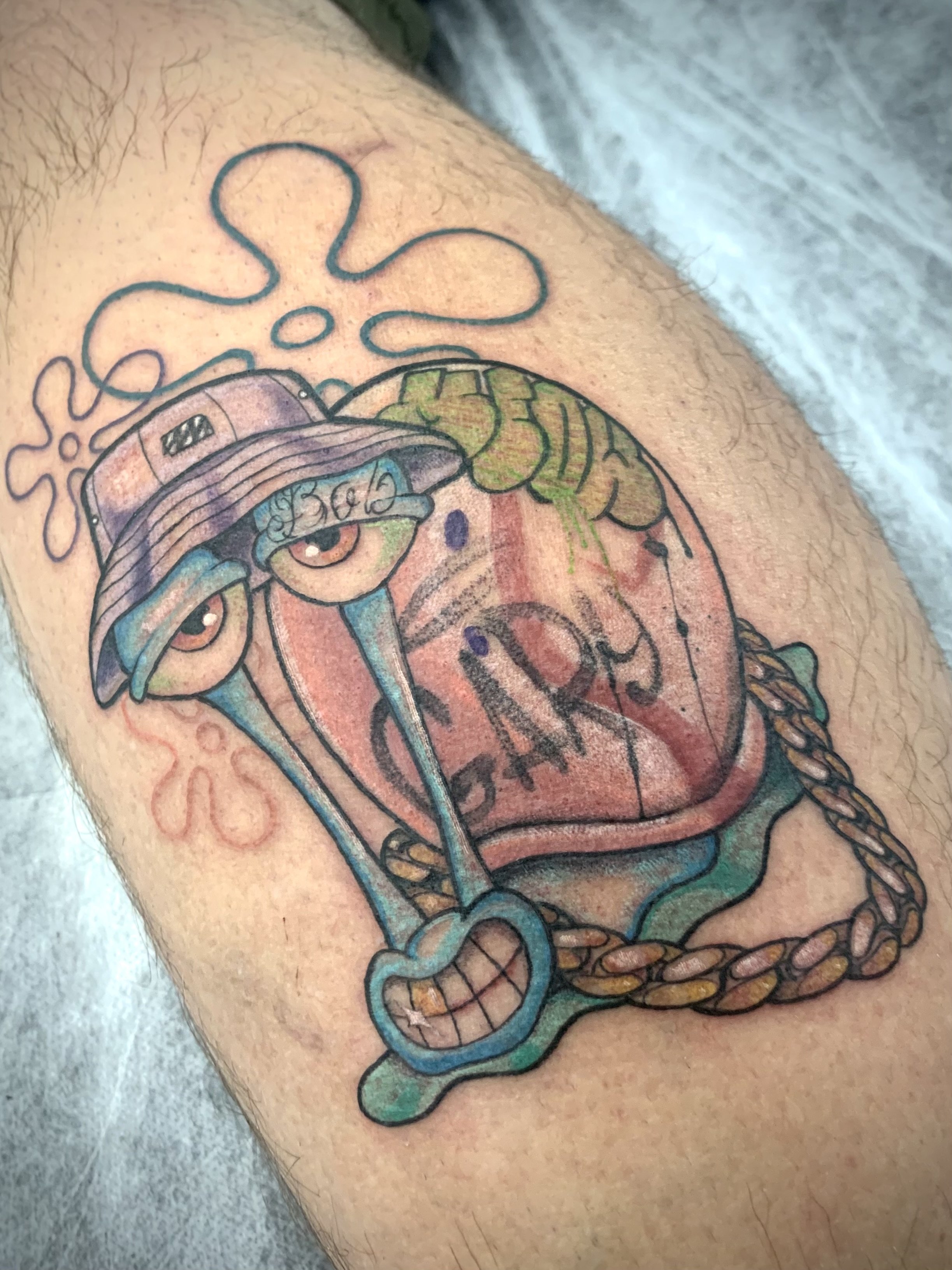 Gary the snail graffiti SpongeBob tattoo