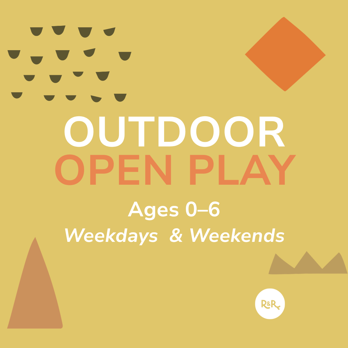 Outdoor Only Open Play