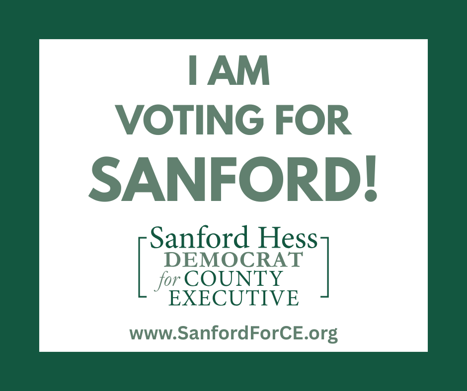 A sign that says "I am voting for Sanford"