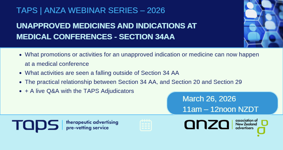 TAPS Webinar - Unapproved Medicines &amp; Indications at Medical Conferences – Section 34AA