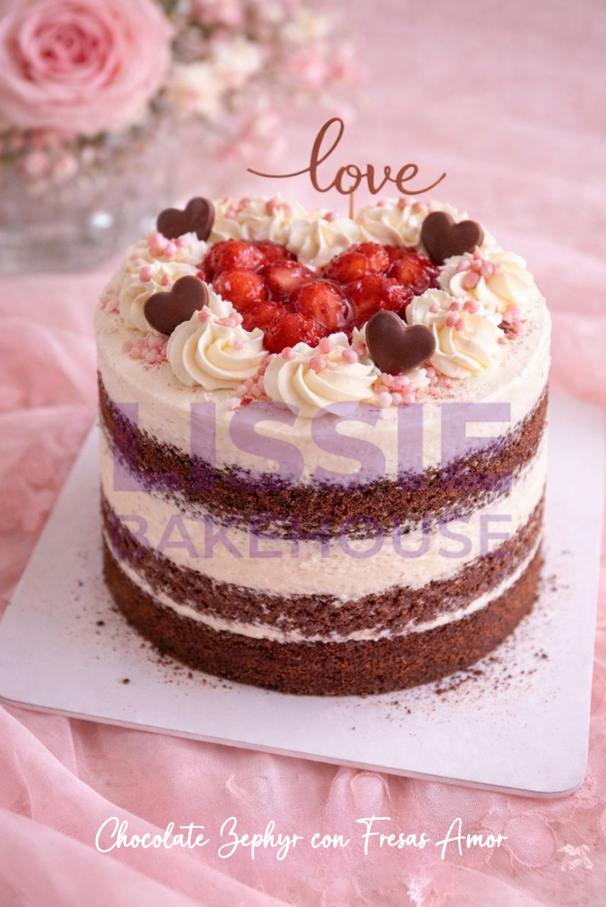 Chocolate Zephir de Amor con Fresas