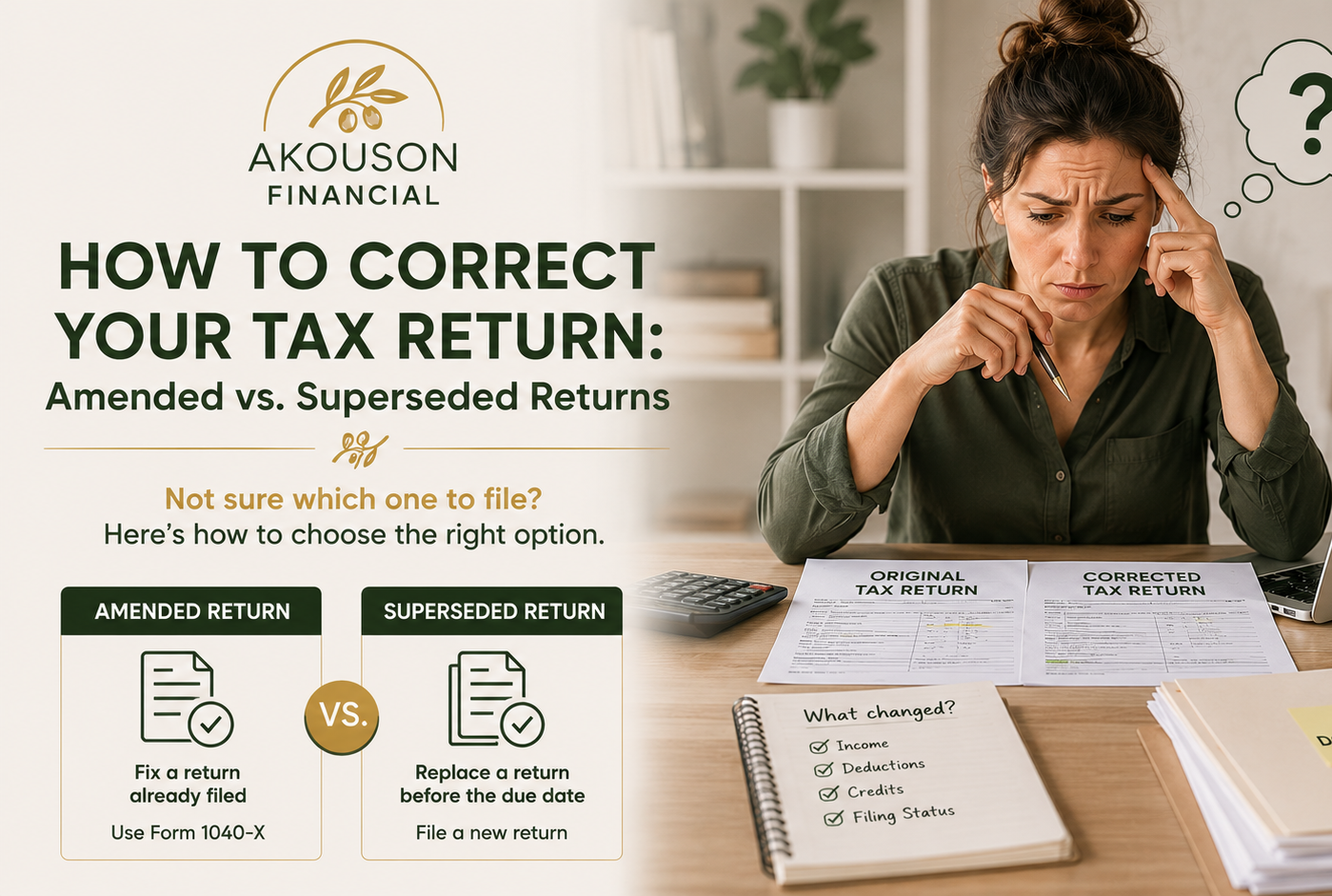 How to Correct Your Tax Return: Amended vs. Superseded Returns