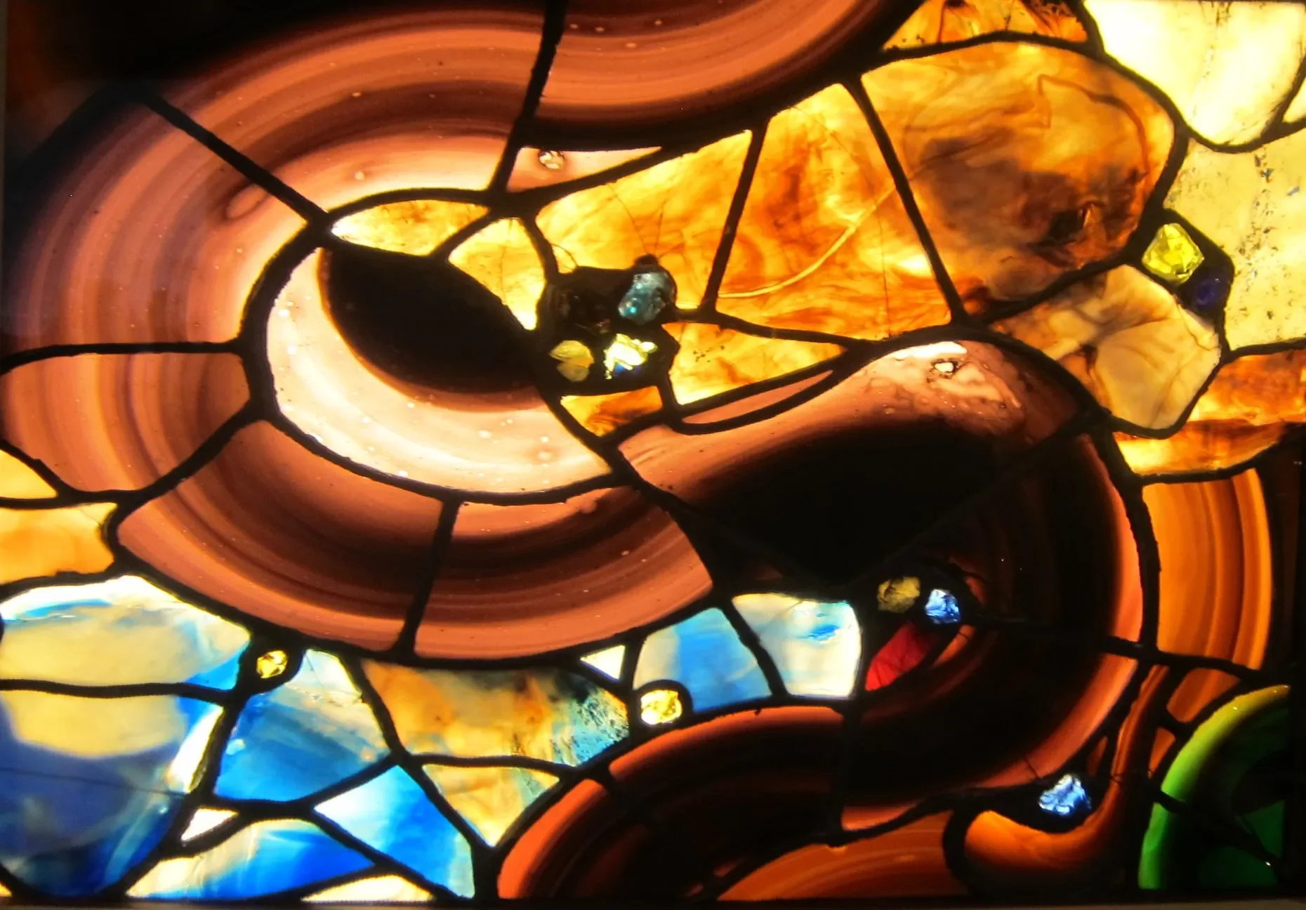 Louis Comfort Tiffany stained glass interior detail New York design history