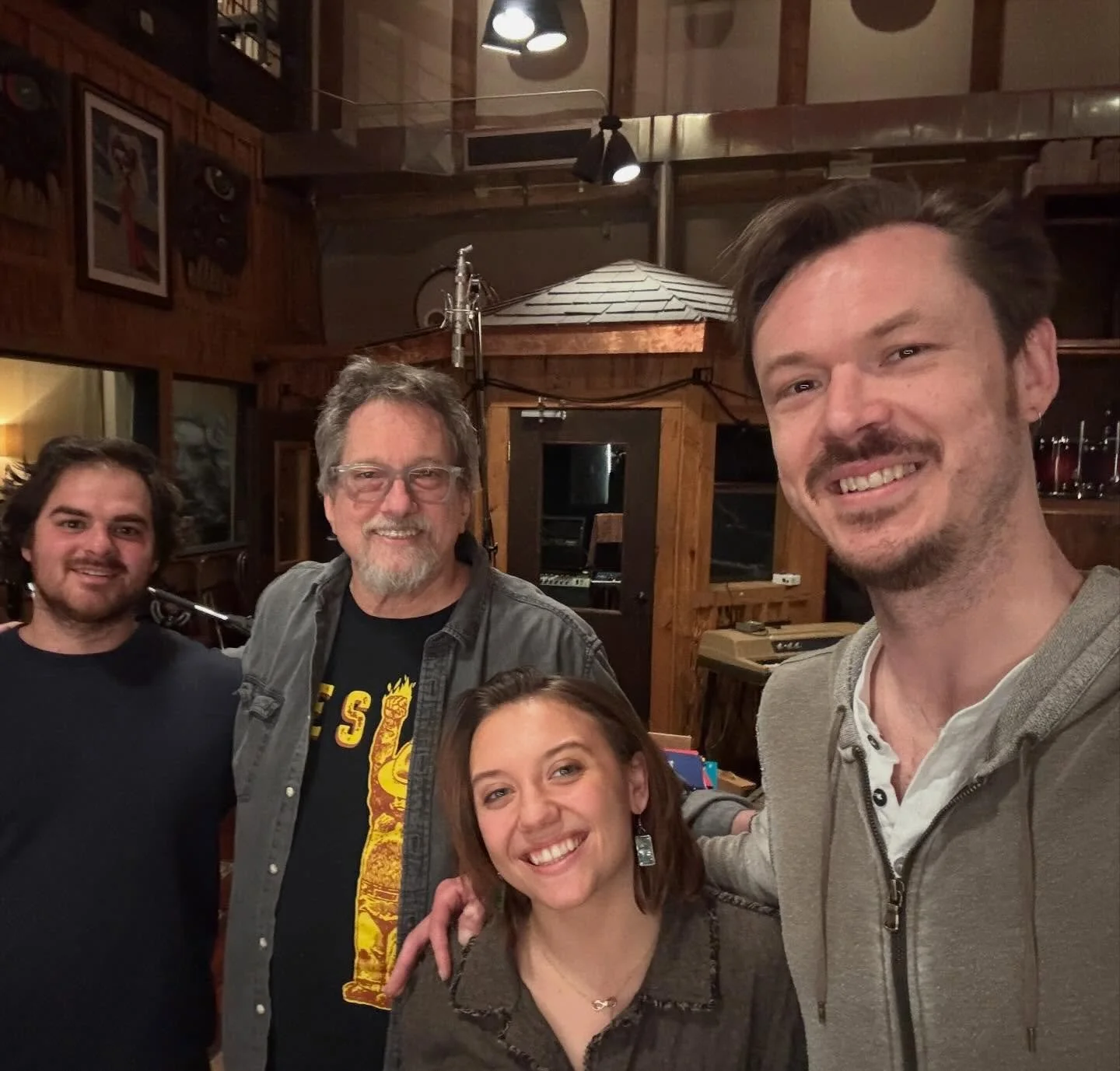 We&rsquo;re nearing the finish line on our new album, and we couldn&rsquo;t be more grateful to the musicians who have played on it! This pic is from one of the days we spent recording at @southerngroundnashville_ with the great @jerrydouglas and one