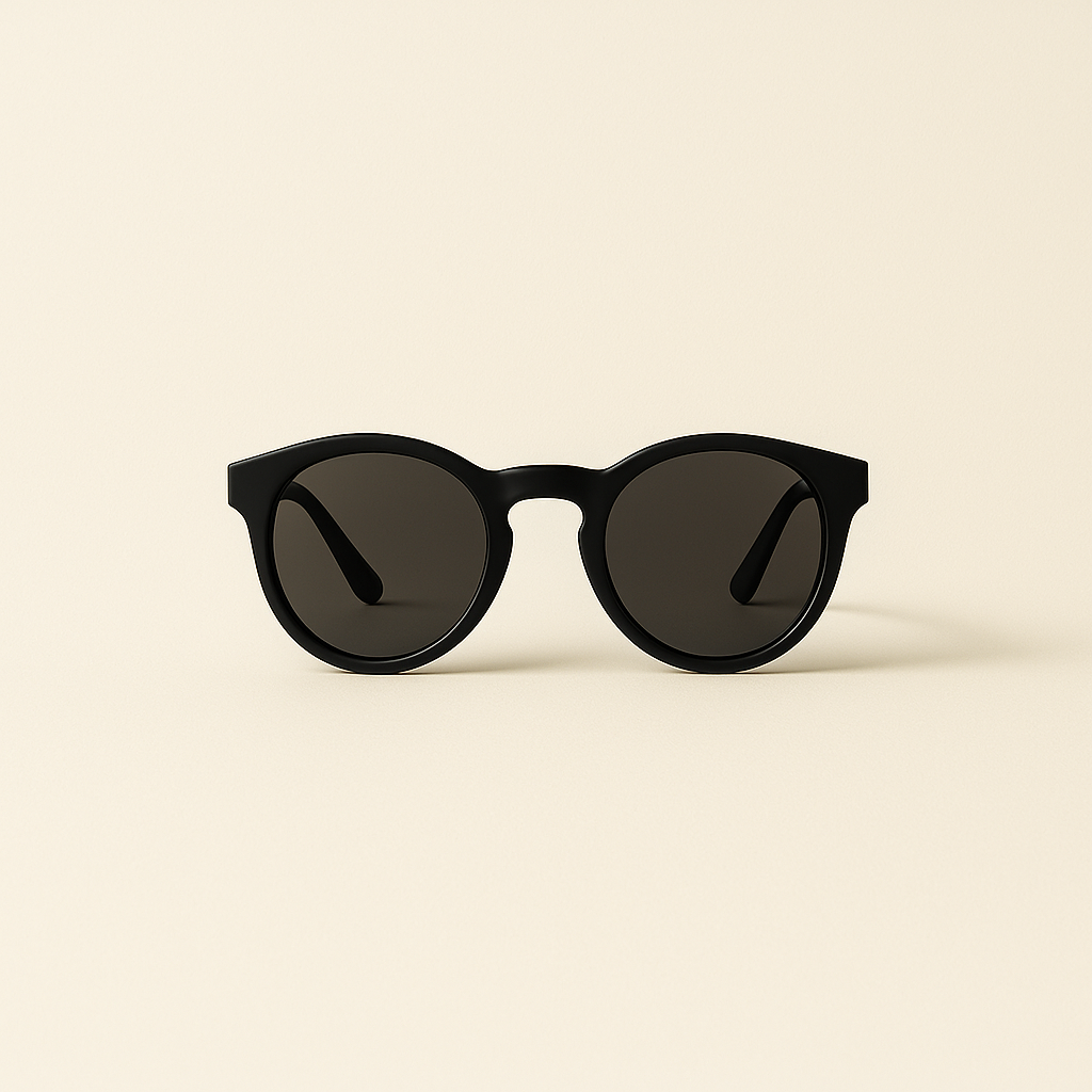 minimal black sunglasses
