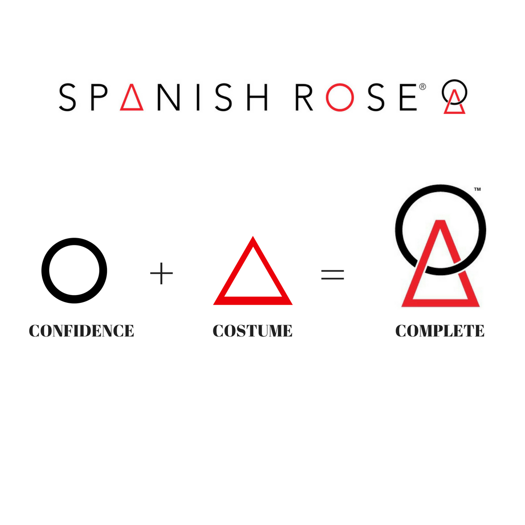 SPANISHROSE brand identity system illustrating symbolic use of circle and triangle forms.