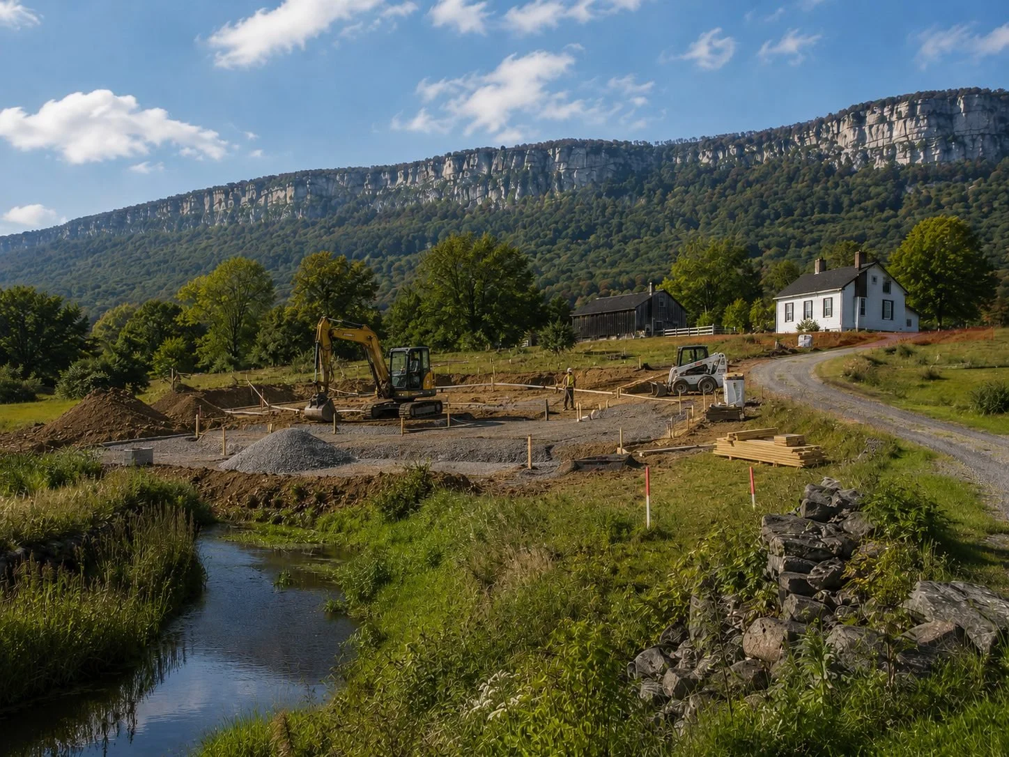 Gardiner ridge site construction floodplain planning