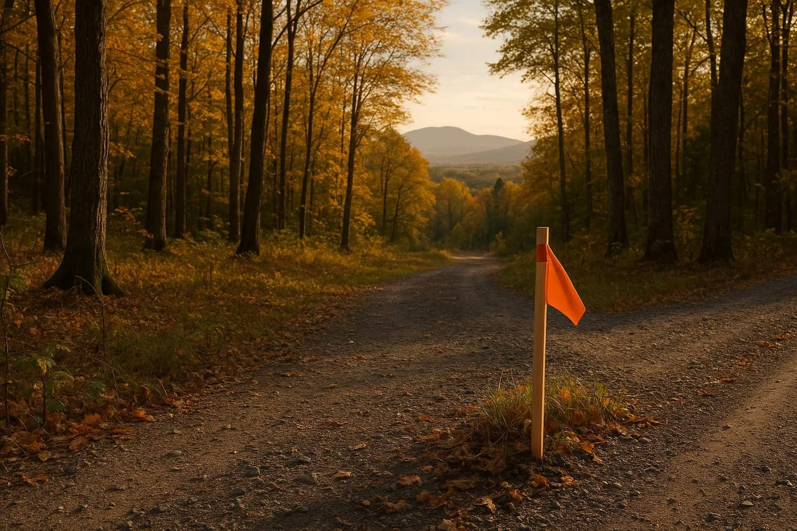 Wooded building lot for sale with a mountain view in Ulster County