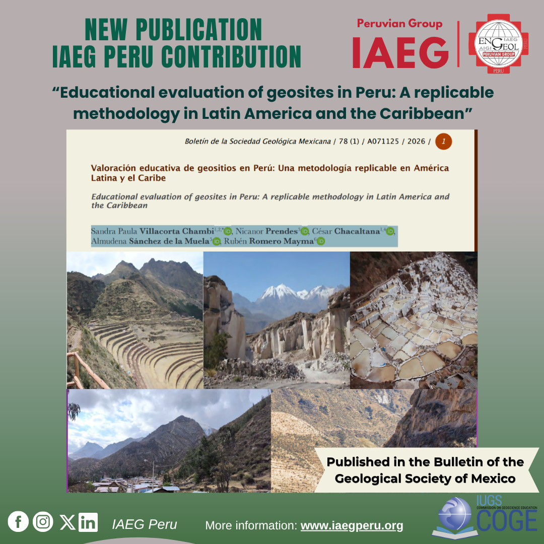 New publication | IAEG Peru promoting international collaboration in geoheritage and geoeducation