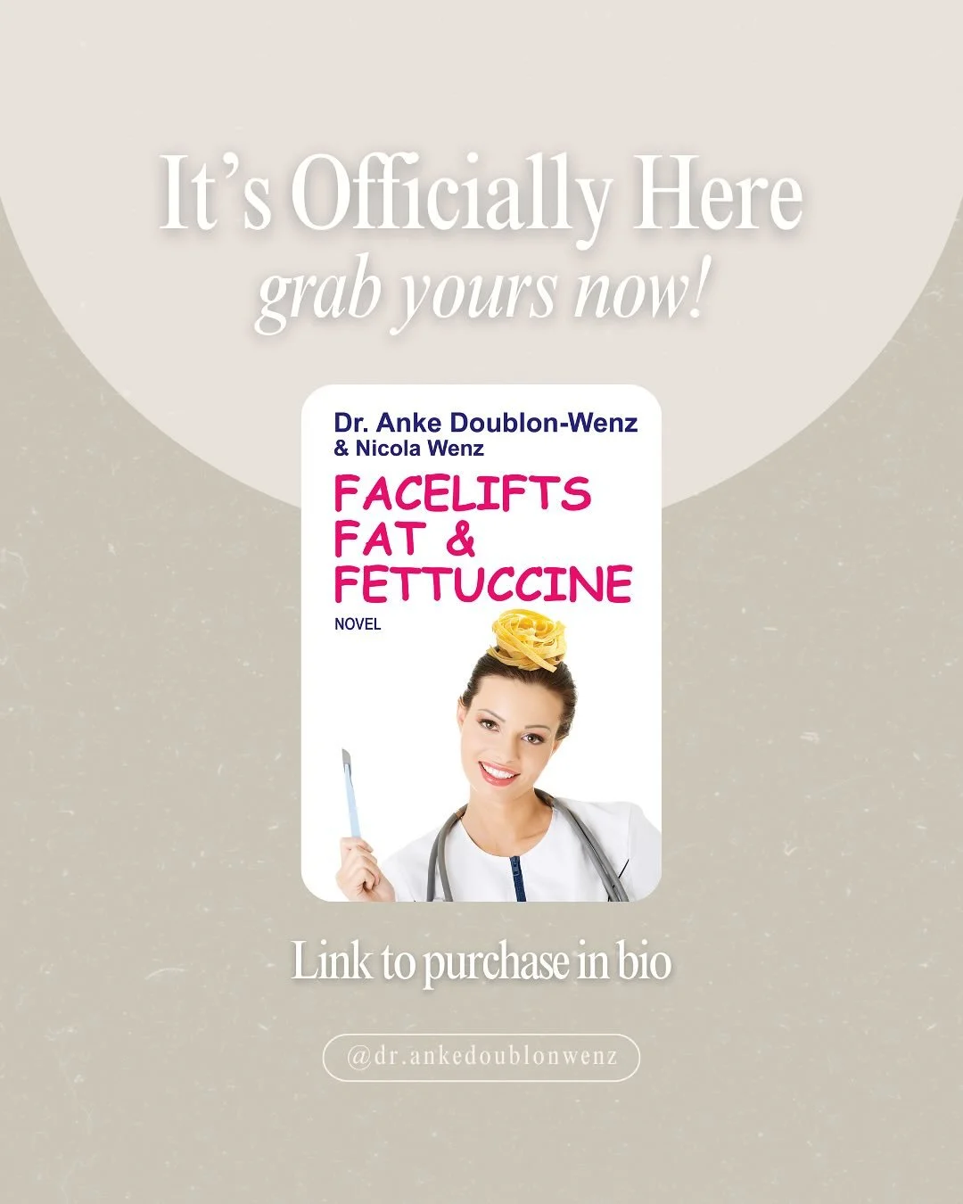 ✨It&rsquo;s here!✨ Our novel is officially live, grab your copy today! 📚🍝

Prefer digital? 💻 Facelifts, Fat &amp; Fettuccine is now available as an ebook on Amazon&hellip; read it anywhere, anytime!

📲 Only one click to your next read, link waiti