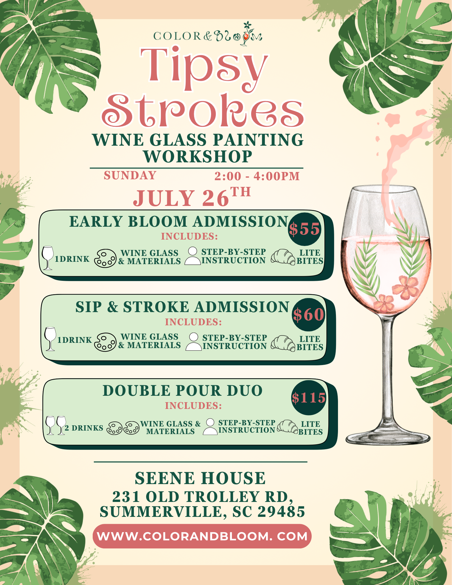 Green and Yellow Floral Summer Picnic Event Flyer.png