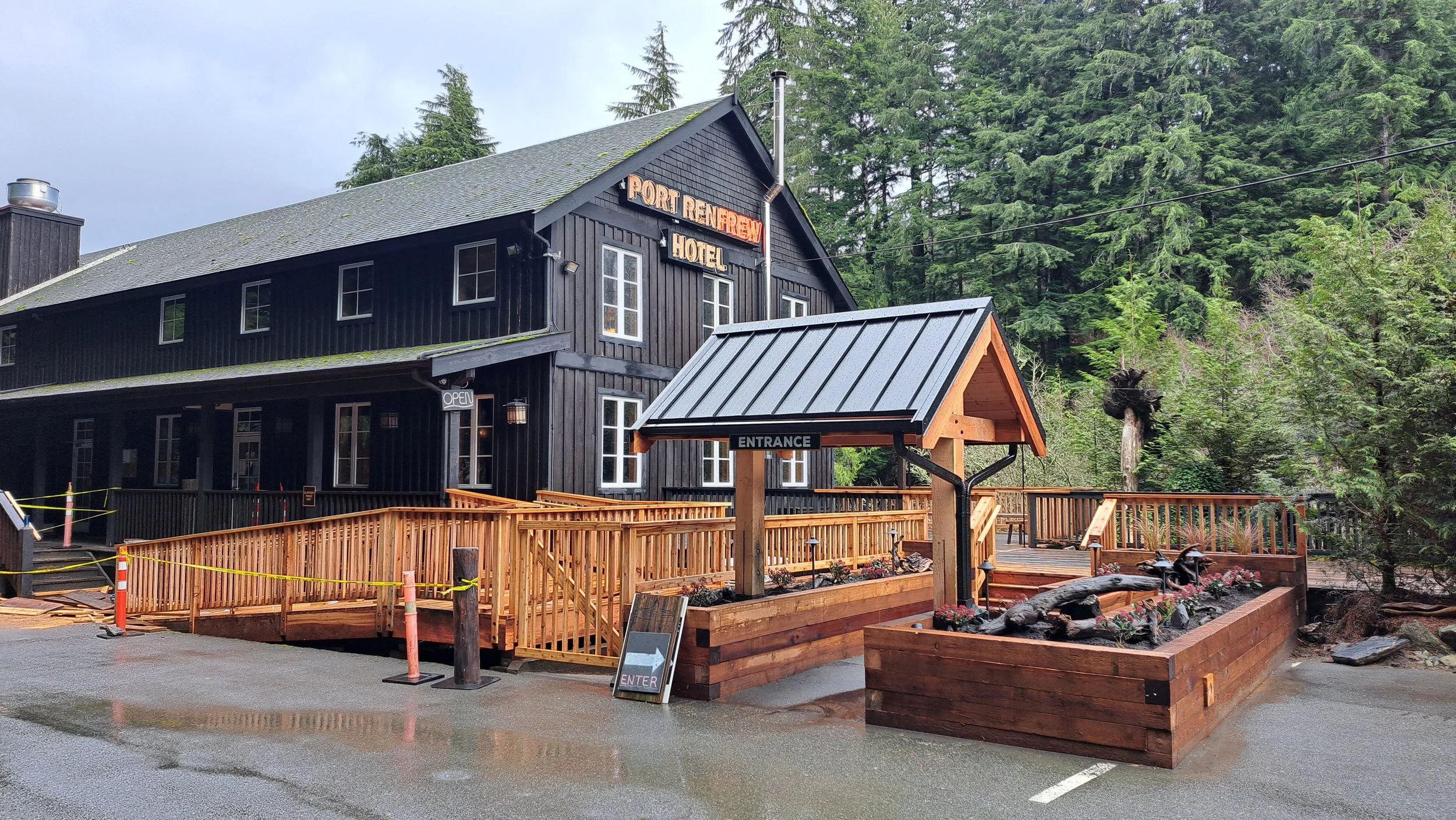 Entrance at The Renfrew Pub in Port Renfrew, BC