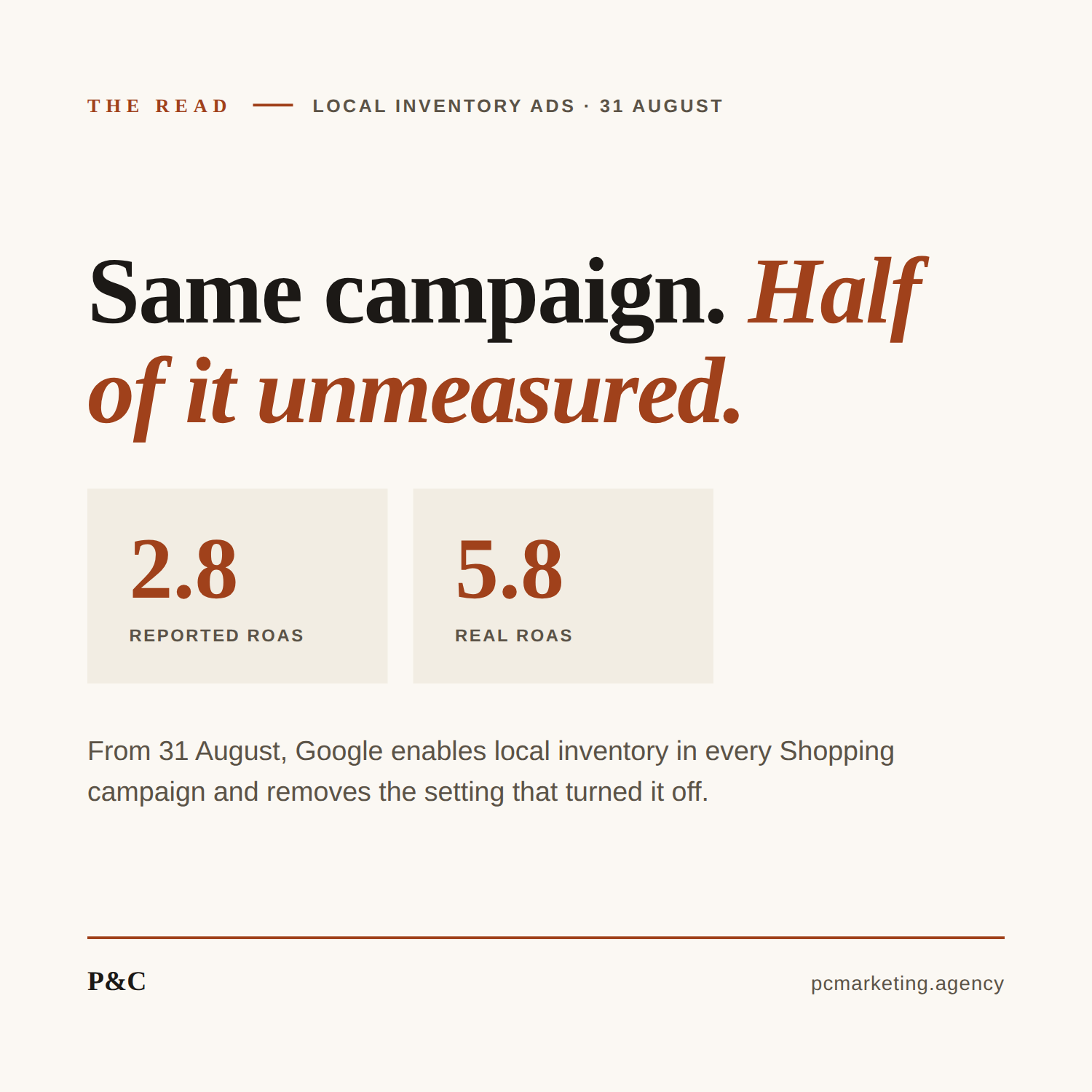Google Turns On Local Inventory in Every Shopping Campaign on 31 August. Half of It Will Be Unmeasured.