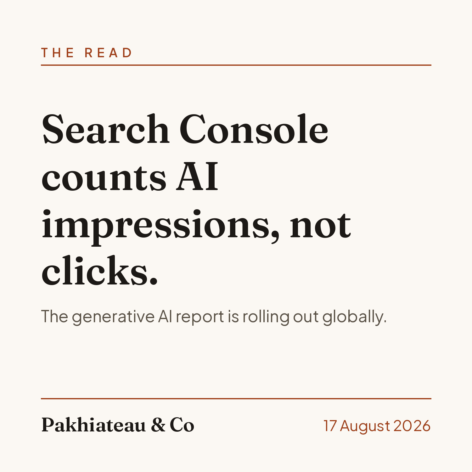 Search Console Generative AI Report: Global Rollout