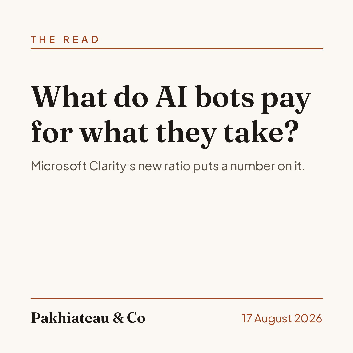Microsoft Clarity AI Scrape-to-Referral Ratio: What It Prices