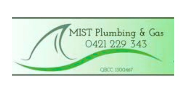 Business card for MIST Plumbing & Gas with contact number 0421 229 343 and OBIC code 1300464.
