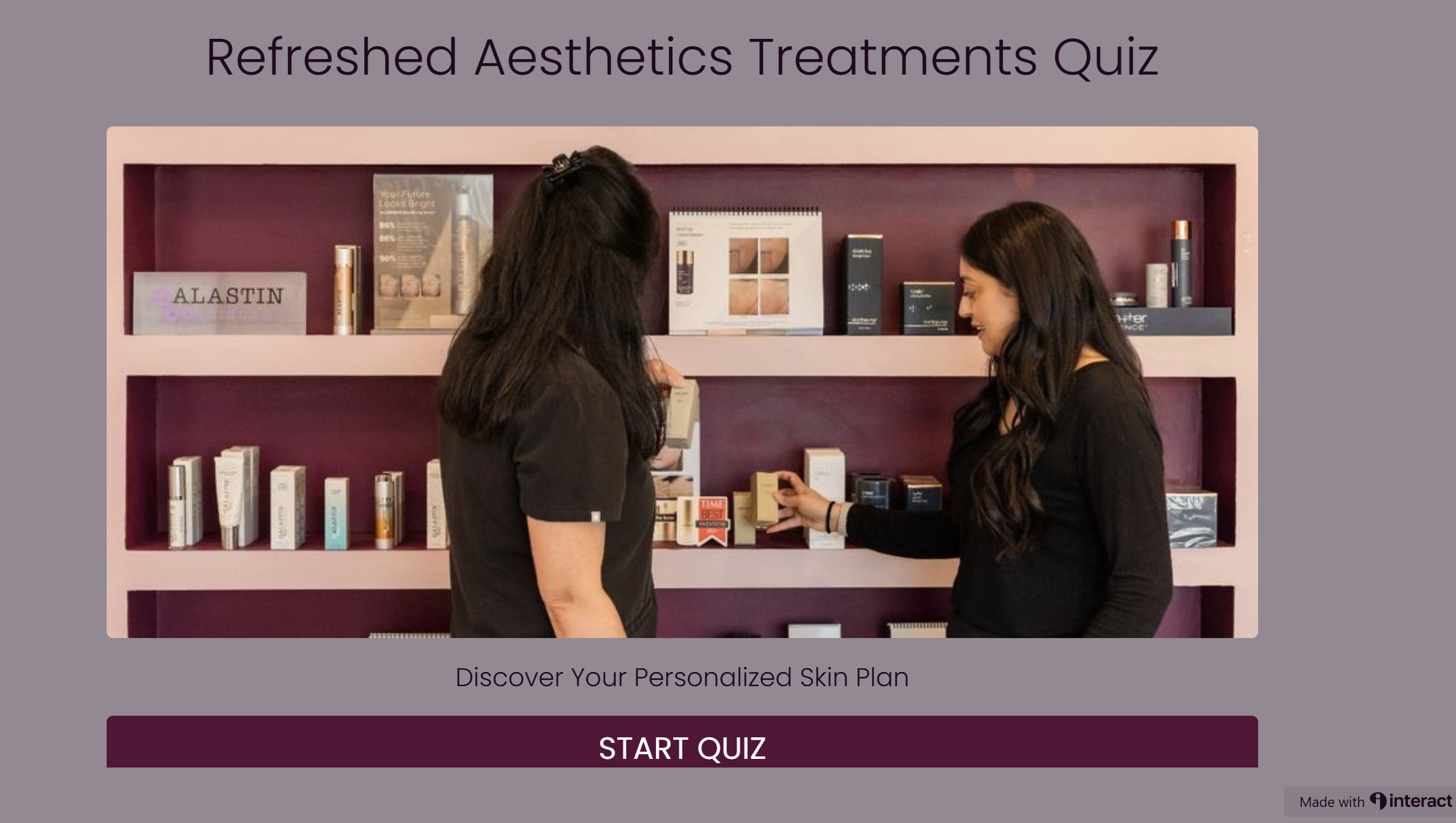 Refreshed Aesthetics Treatment Quiz