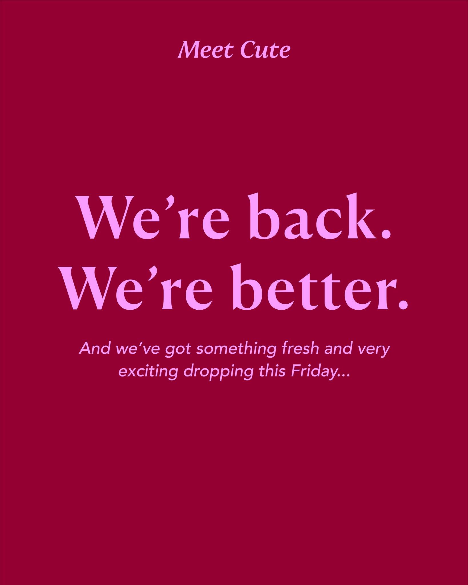 Something private. Something personal. Something for you. Stay tuned, launching Friday 😍

&bull;

&bull;

&bull;

#meetcuteirl #chchsingles #irldating #datingeventsnz #eventsnz #thingstodoinchch #chchevents