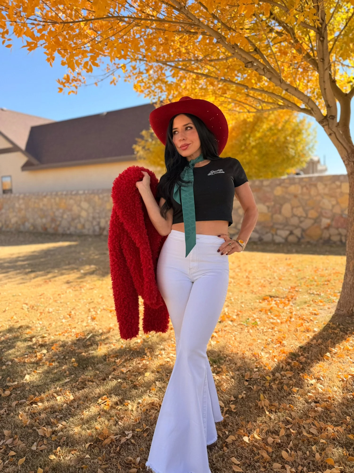 Women's Black Crop Tee