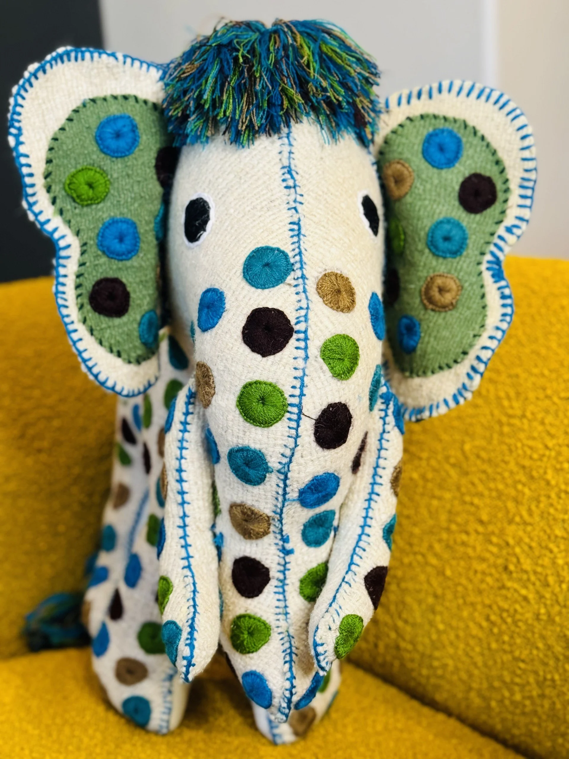 Whimsical Polka Dot Elephant