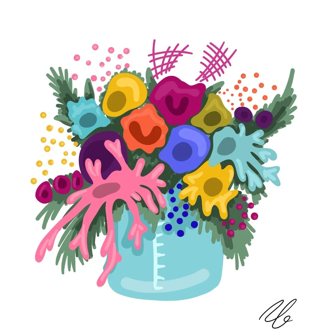 The Immune Cell Bouquet | Adobe Fresco