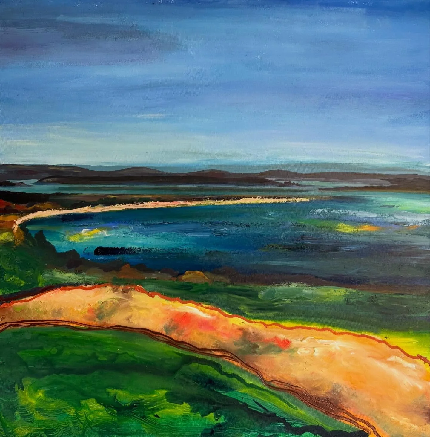 First MASSIVE canvas complete.

Studland Bay | Acrylics, inks and oils on (MASSIVE) canvas | 90cm x 90cm