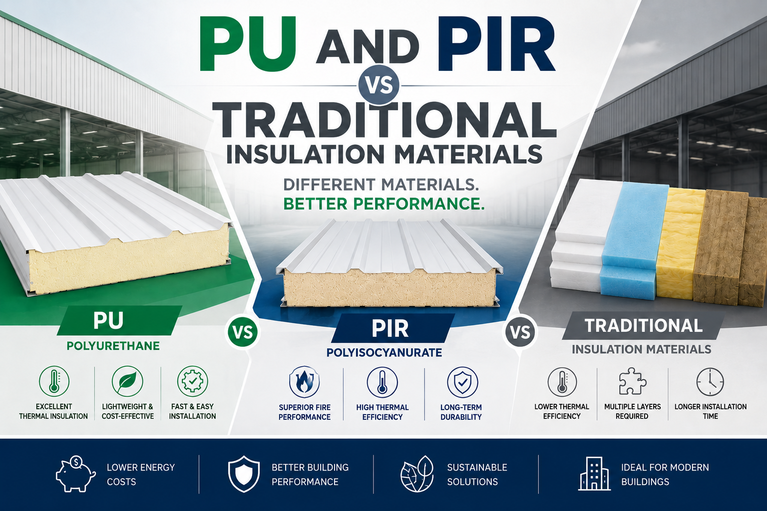 PU and PIR vs Traditional Insulation Materials