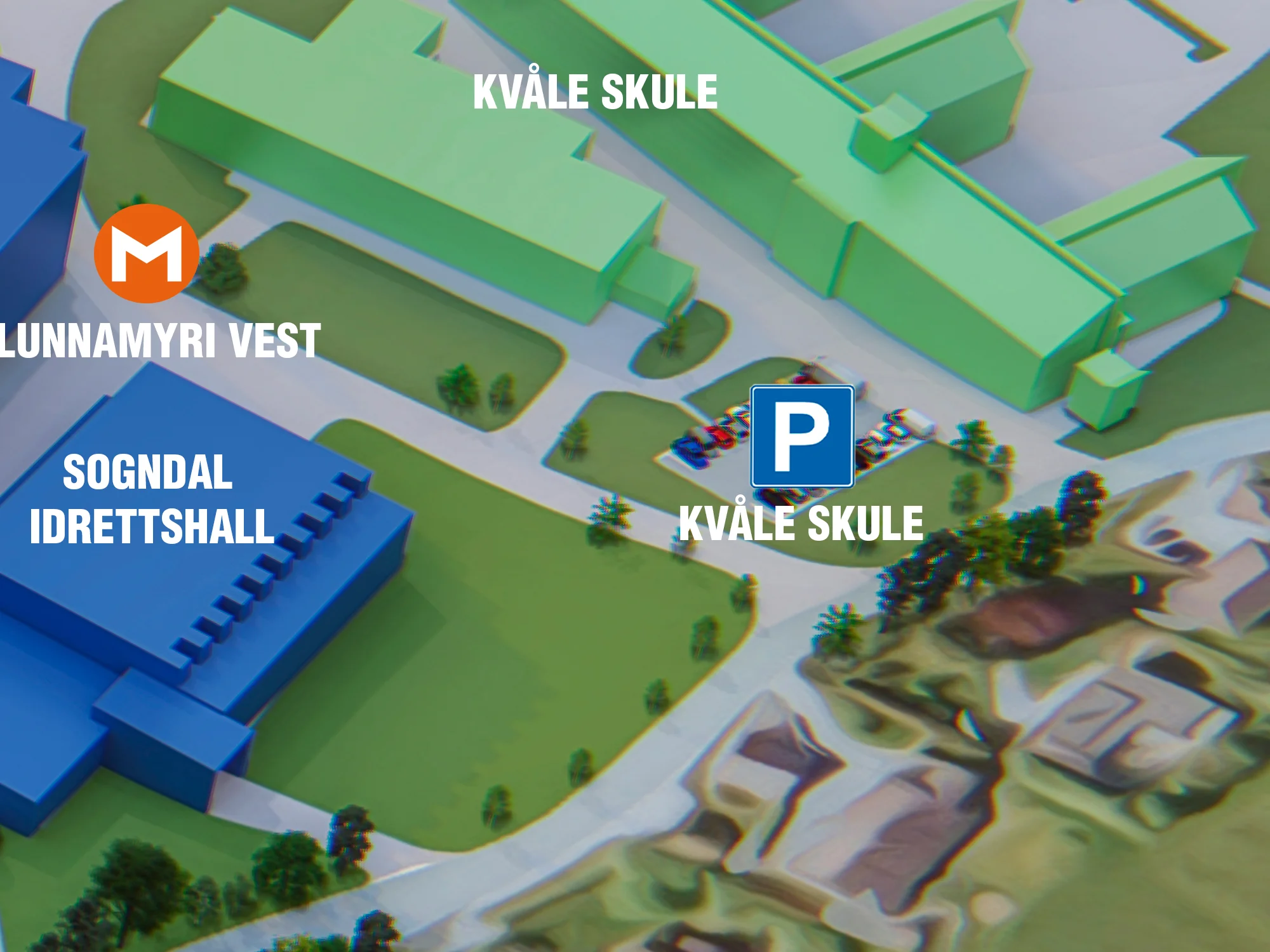 Parkering Kvåle Skule