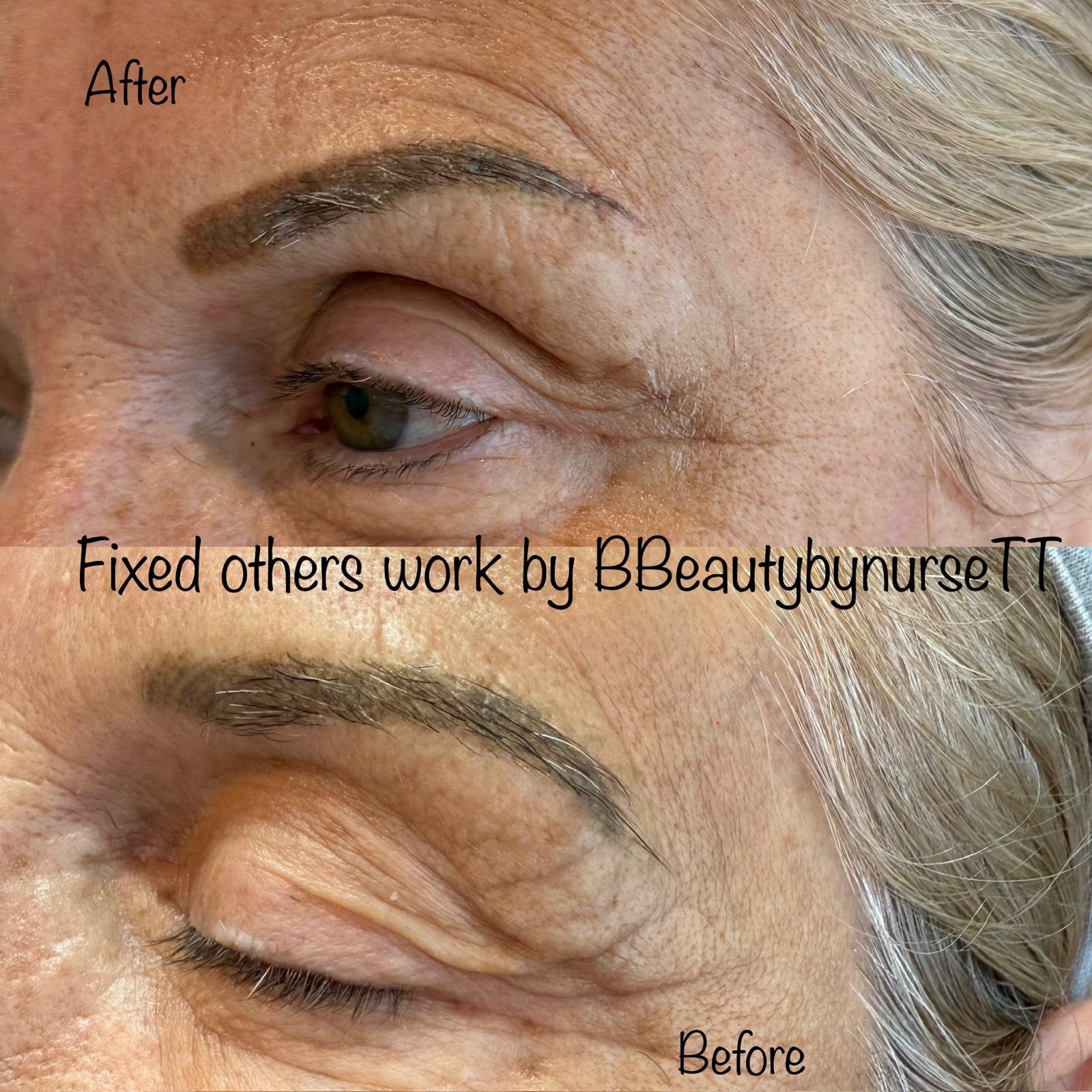 Eyebrow Tattoo Correction: Before & After