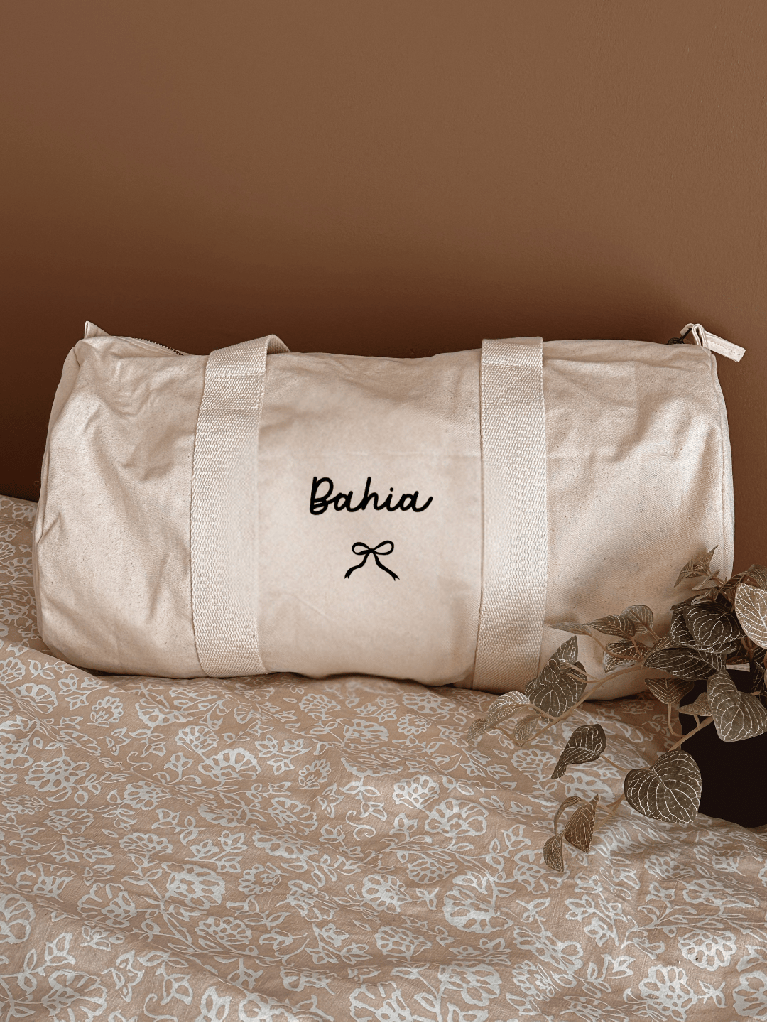 Sac de voyage personnalisé (𝘱𝘳𝘦́𝘯𝘰𝘮) ⋮ Petit nœud