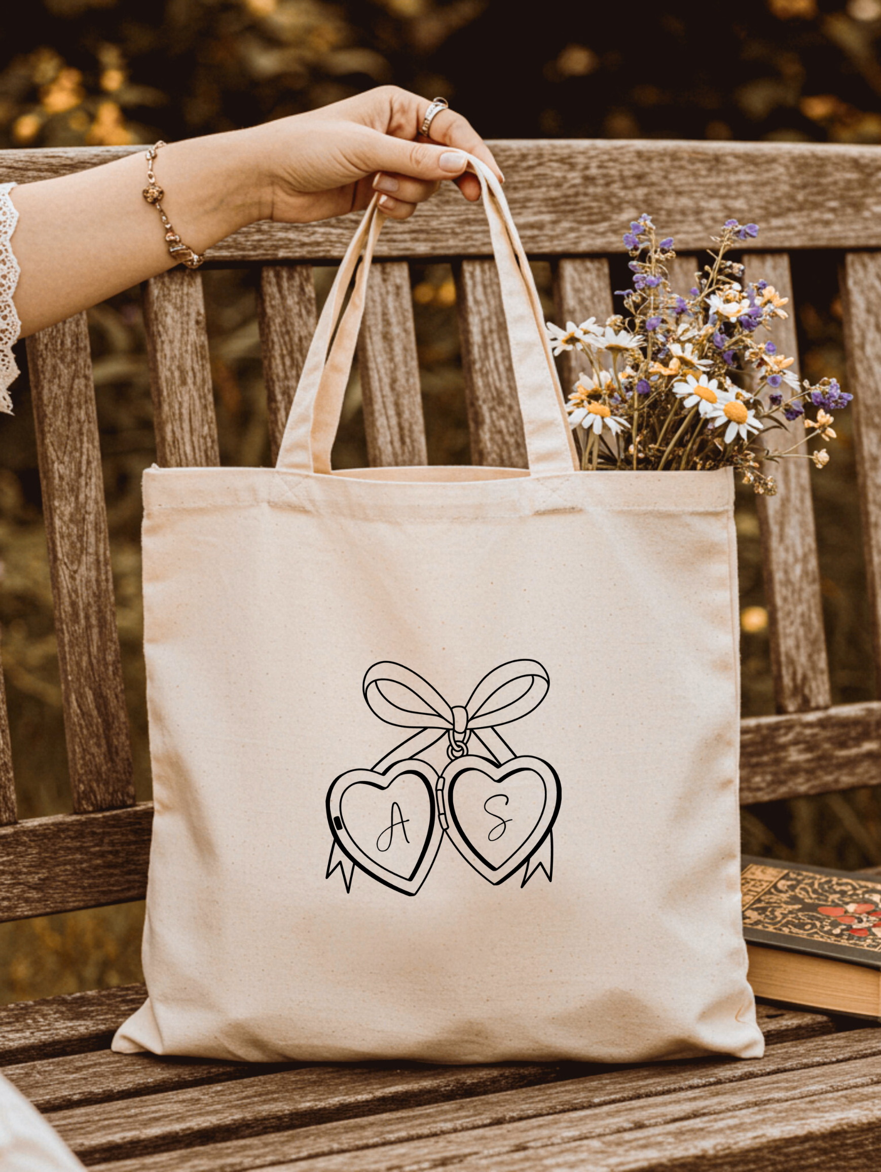 Tote bag ⋮ Coeurs