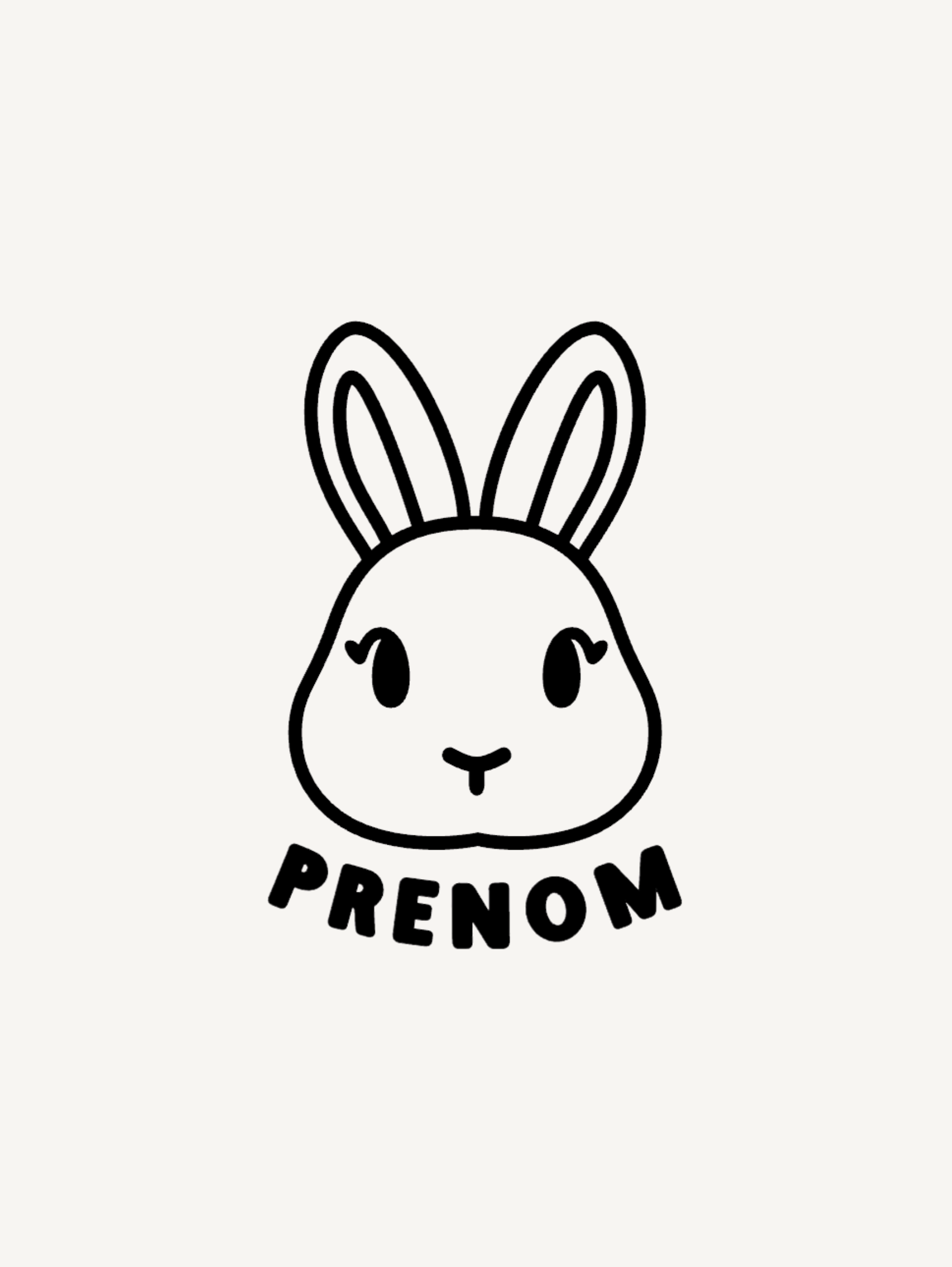 Bocal ⋮ Tête de lapin (oreilles levées)