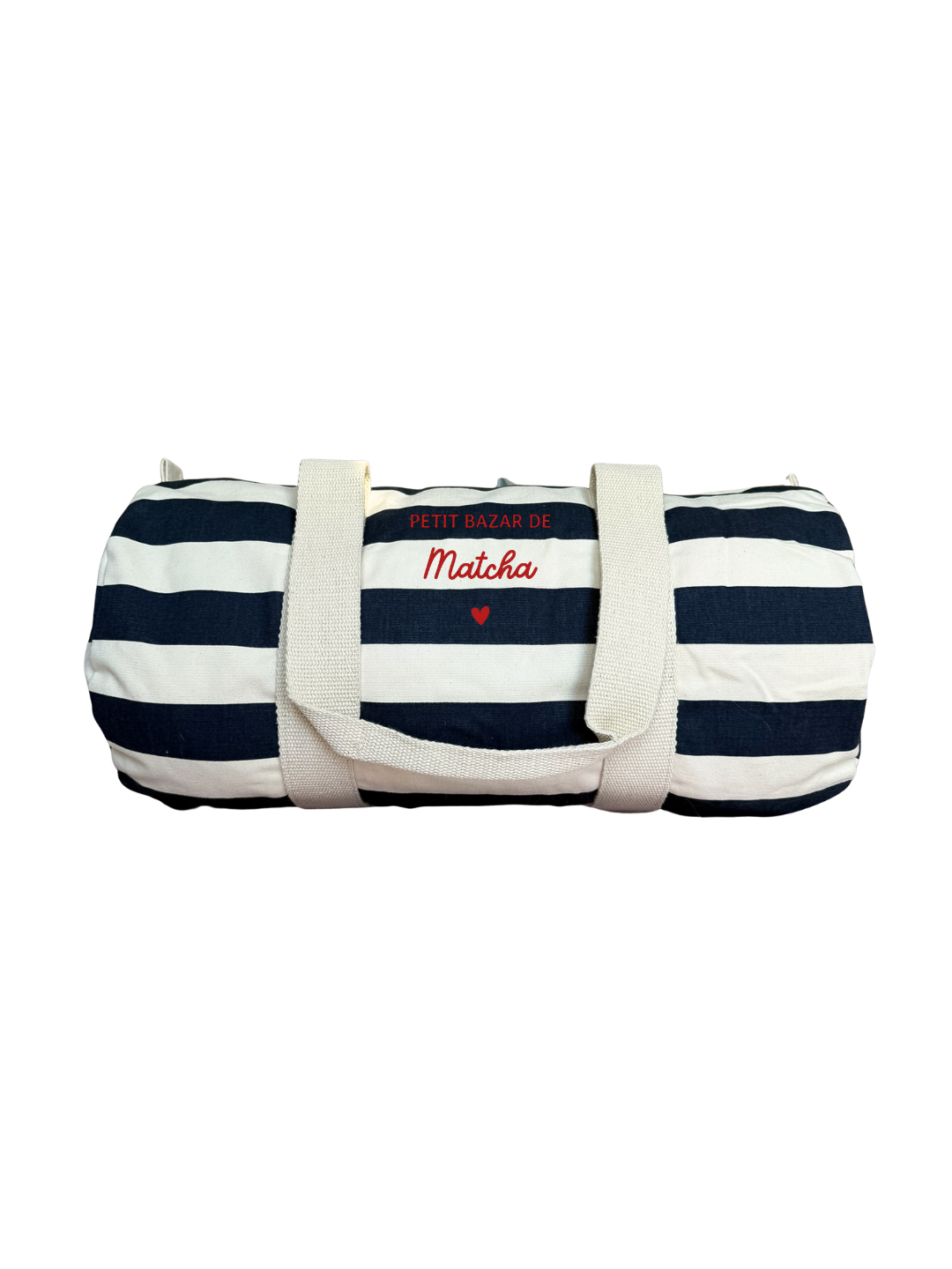 Sac de voyage marinière personnalisé (𝘱𝘳𝘦́𝘯𝘰𝘮 & 𝘪𝘤𝘰̂𝘯𝘦) ⋮ Petit bazar