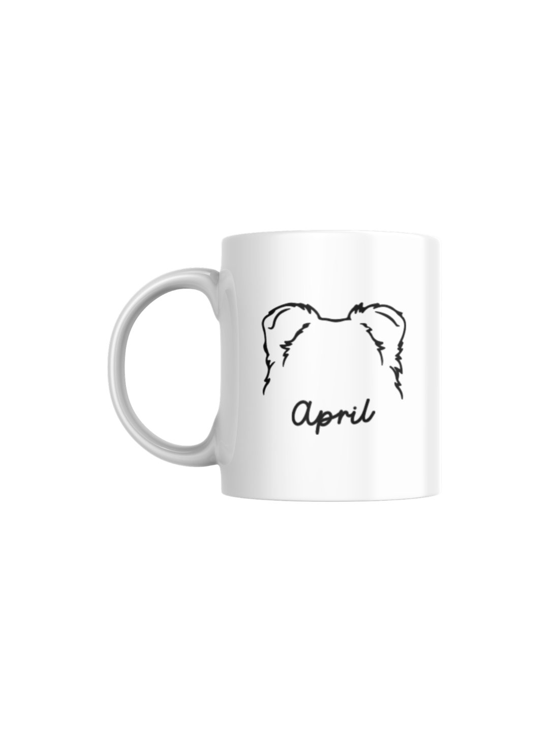 Mug ⋮ Prénom & oreilles de chien - À personnaliser