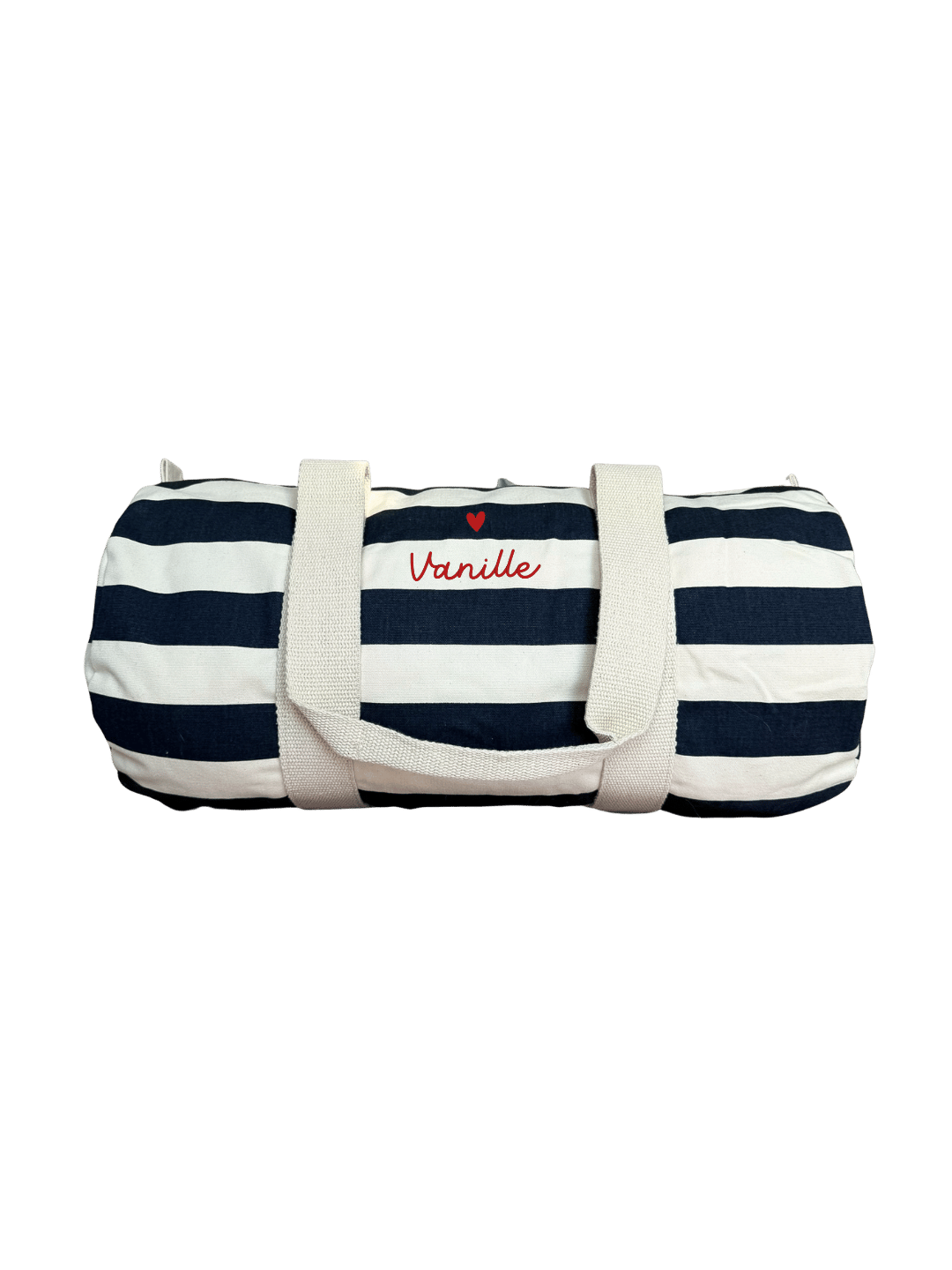 Sac de voyage marinière personnalisé (𝘱𝘳𝘦́𝘯𝘰𝘮 & 𝘪𝘤𝘰̂𝘯𝘦) ⋮ Name