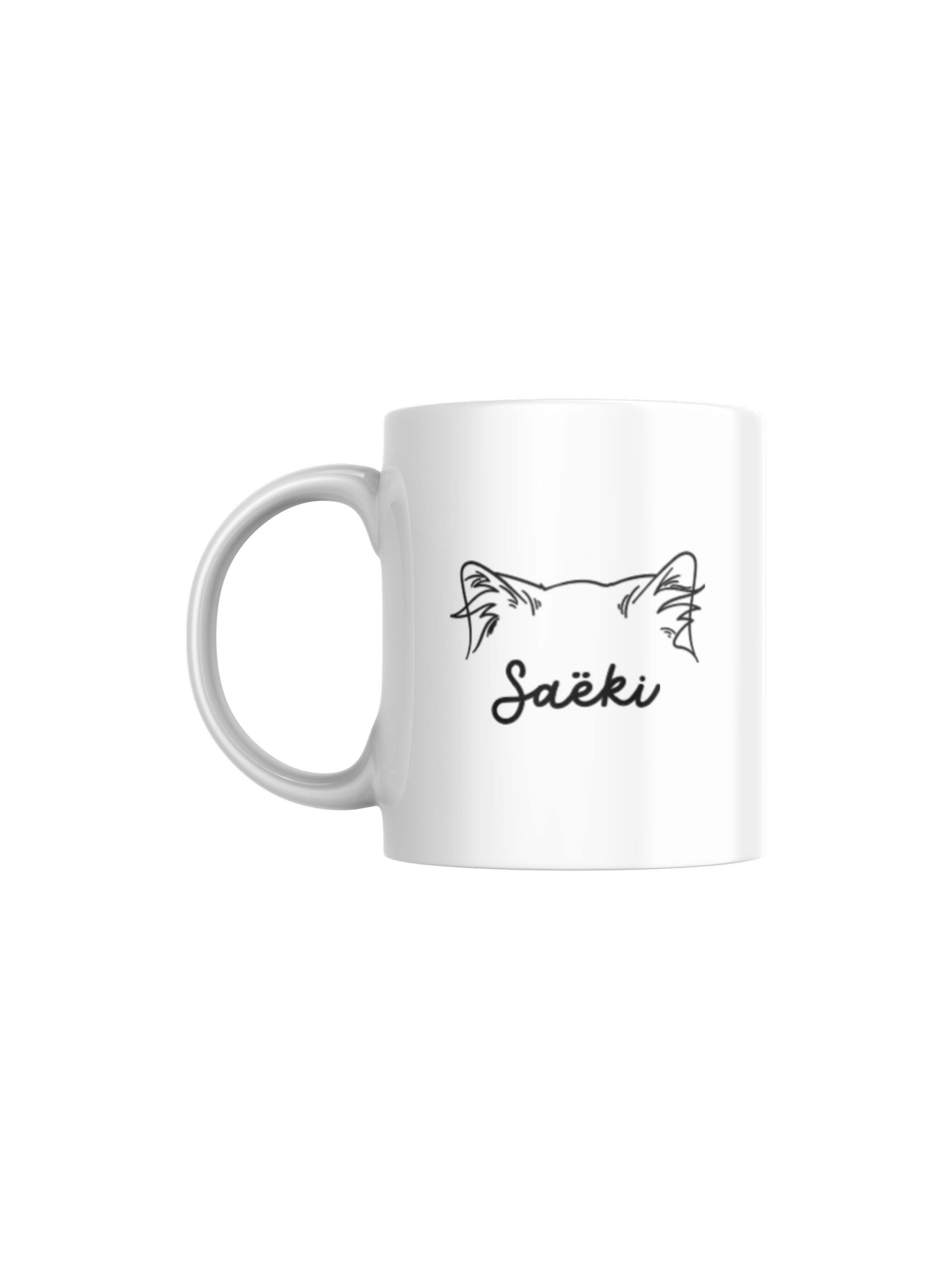 Mug ⋮ Prénom & oreilles de chat - À personnaliser