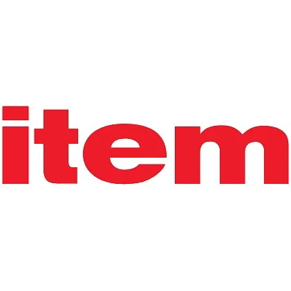 Das Bild zeigt das Wort 'item' in fetter, roter Schrift auf weißem Hintergrund.