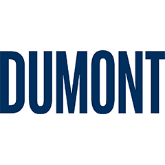 Das Logo von Dumont, bestehend aus dem Markennamen in blauer Schrift auf weißem Hintergrund.