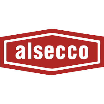 Logo mit dem Text 'alsecco' in weiß auf rotem Hintergrund.