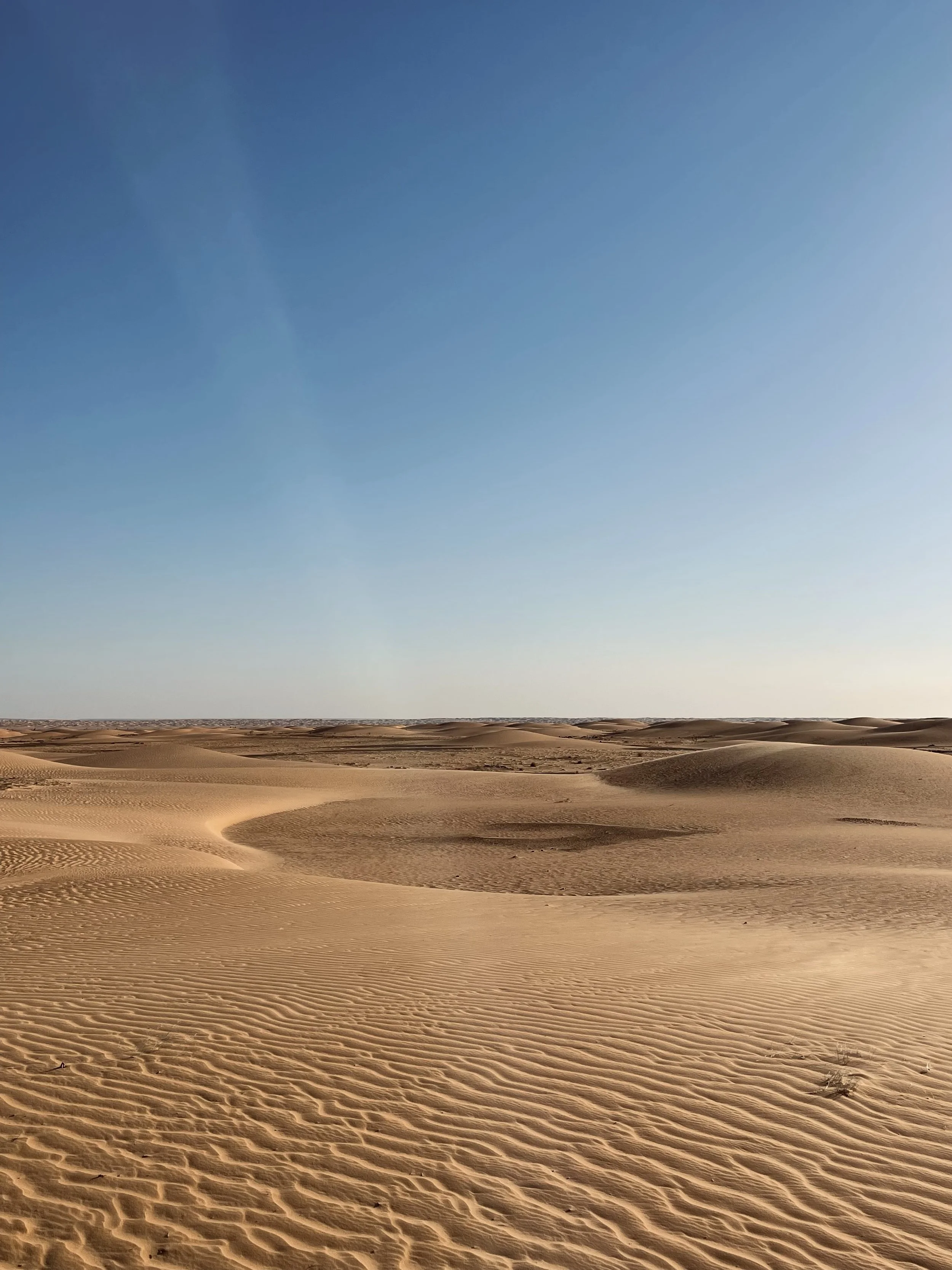 endless sand dunes in Mauritania