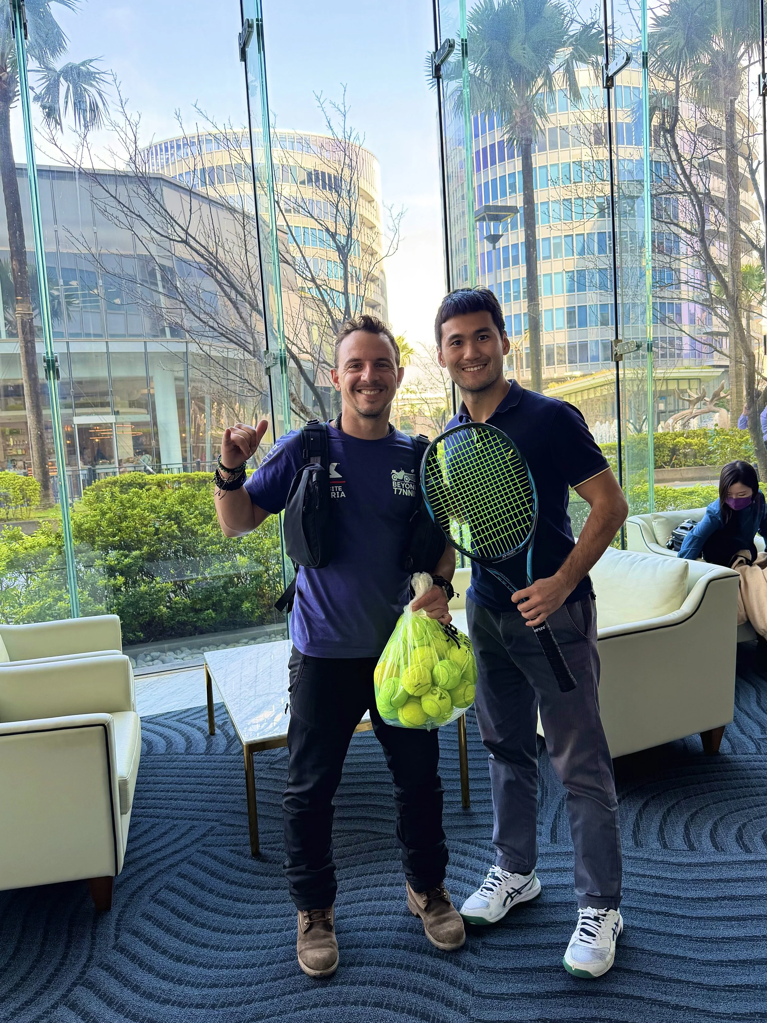 Tennis racket donation