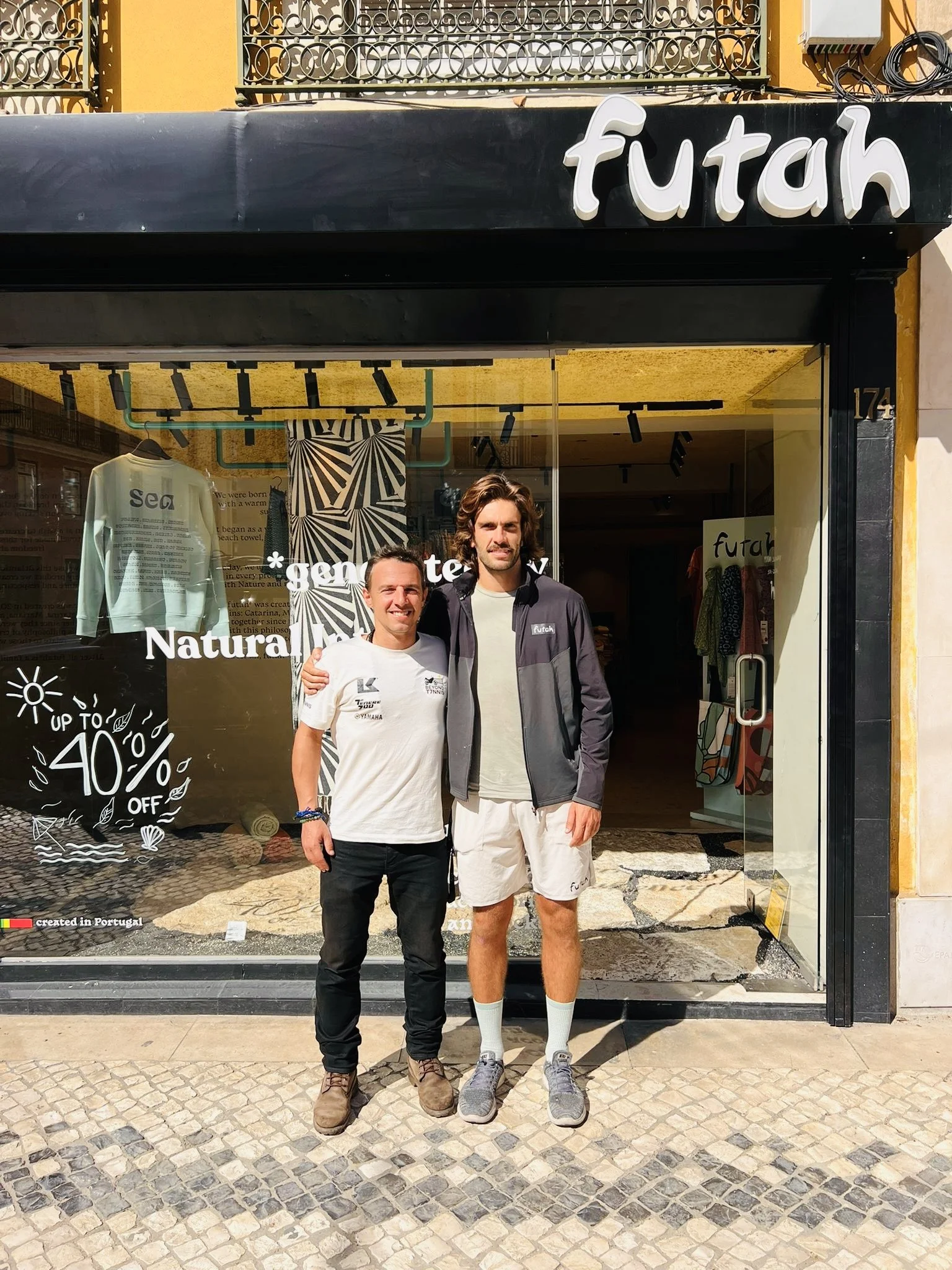 João Beltrão founder of Beyond T7nnis with Ricardo Ramos from Futah in Lisbon