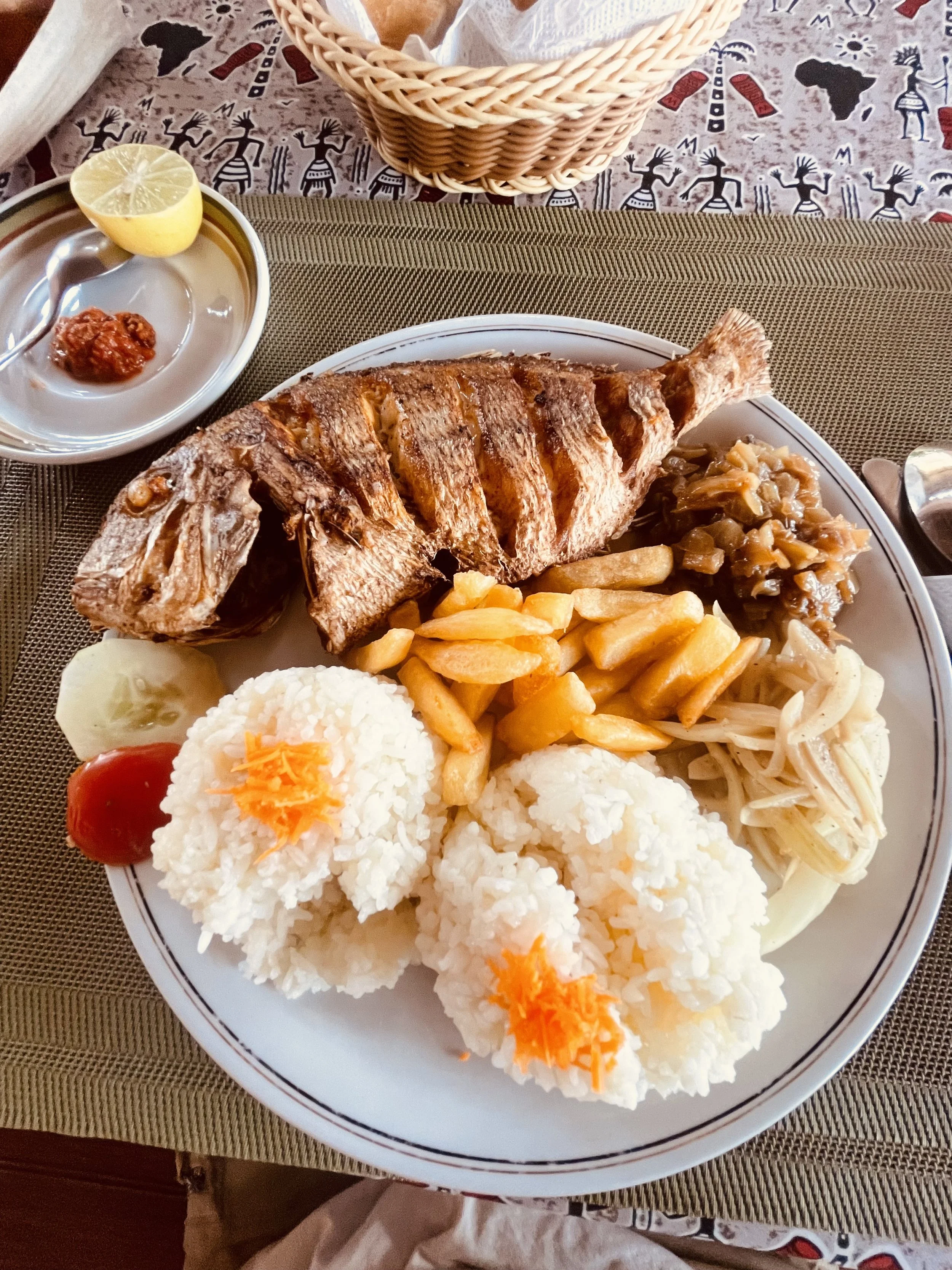 Fried fish in Senegal