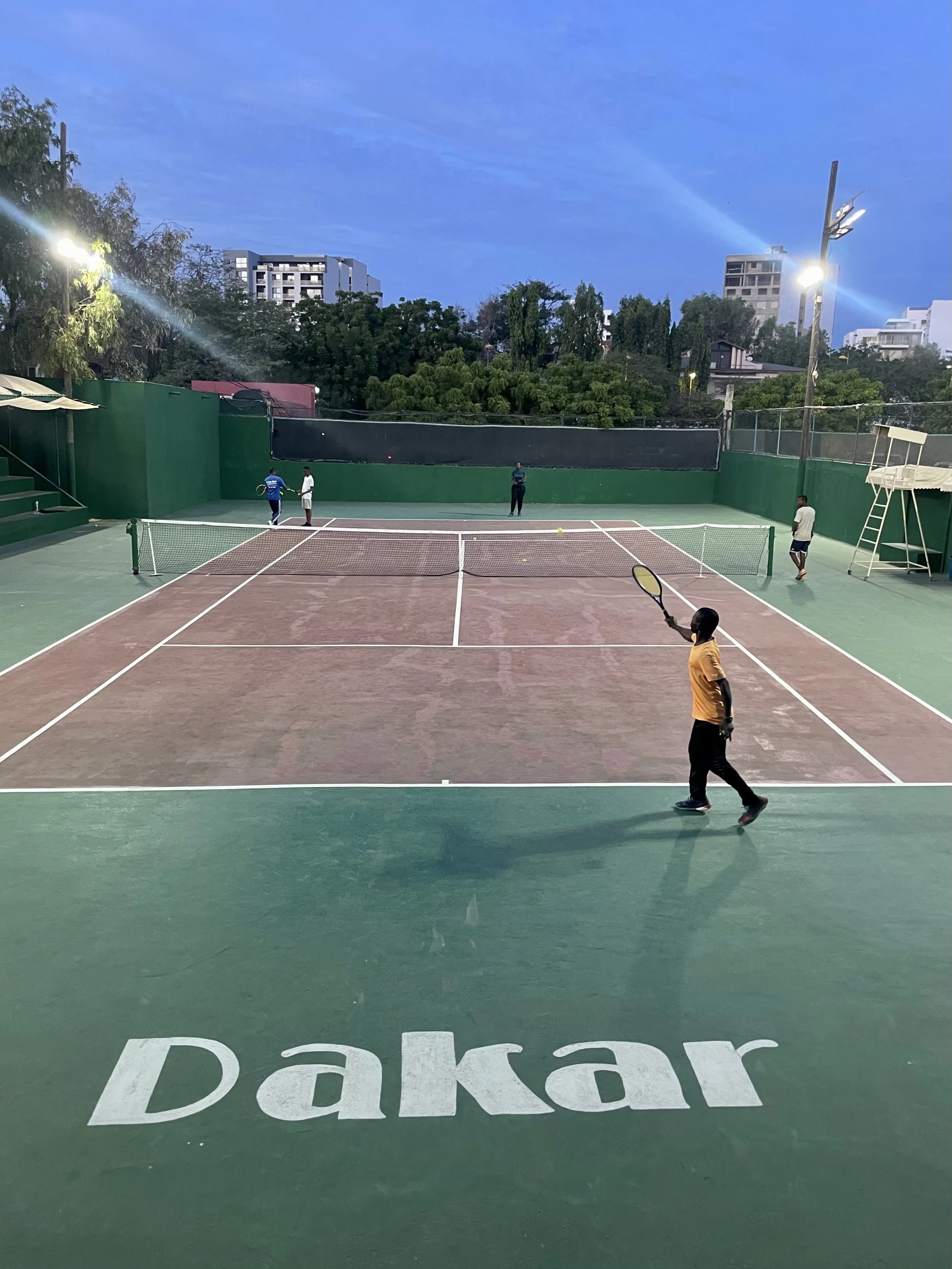 Tennis match in Olympique Club Dakar