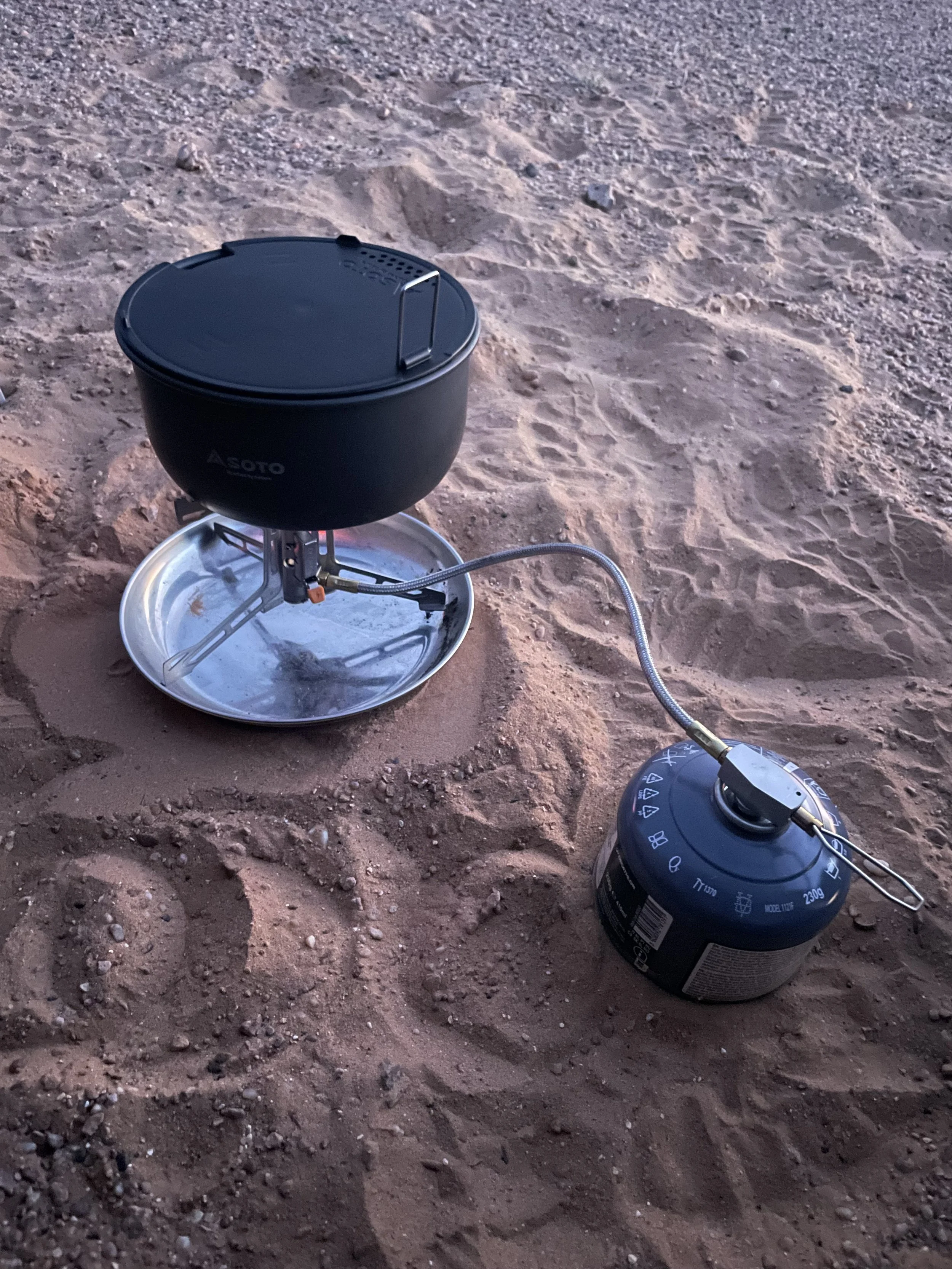 Decathlon, forclaz and soto camping gear in the sahara desert